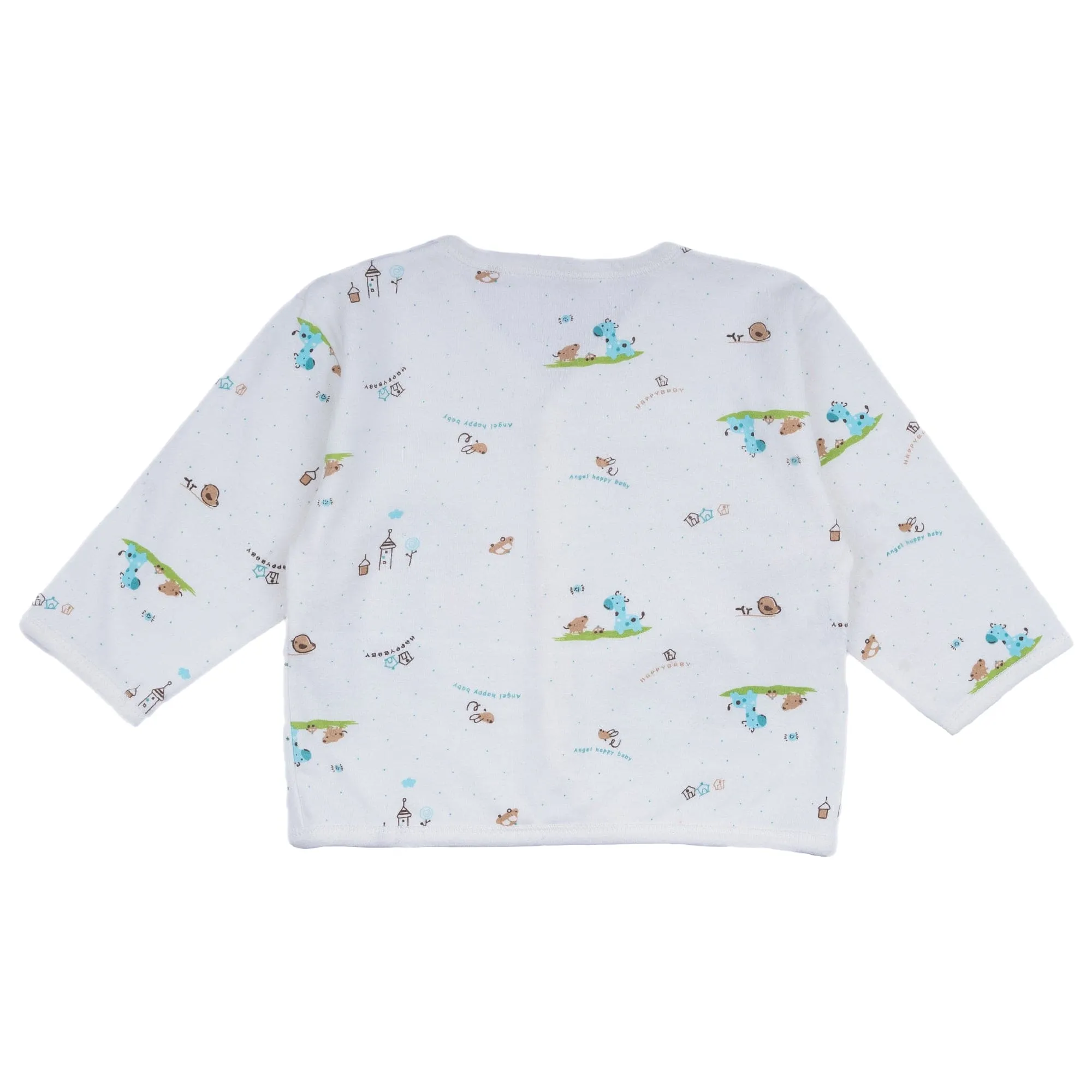 Baby Moo Animal Print Cap Bib Pyjamas 5 Pcs Clothing Gift Set - Blue