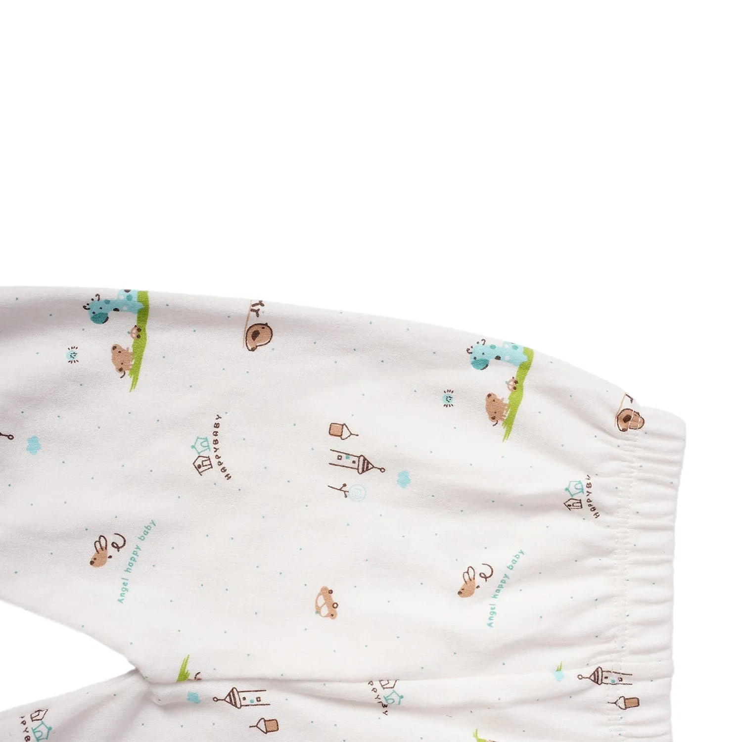 Baby Moo Animal Print Cap Bib Pyjamas 5 Pcs Clothing Gift Set - Blue