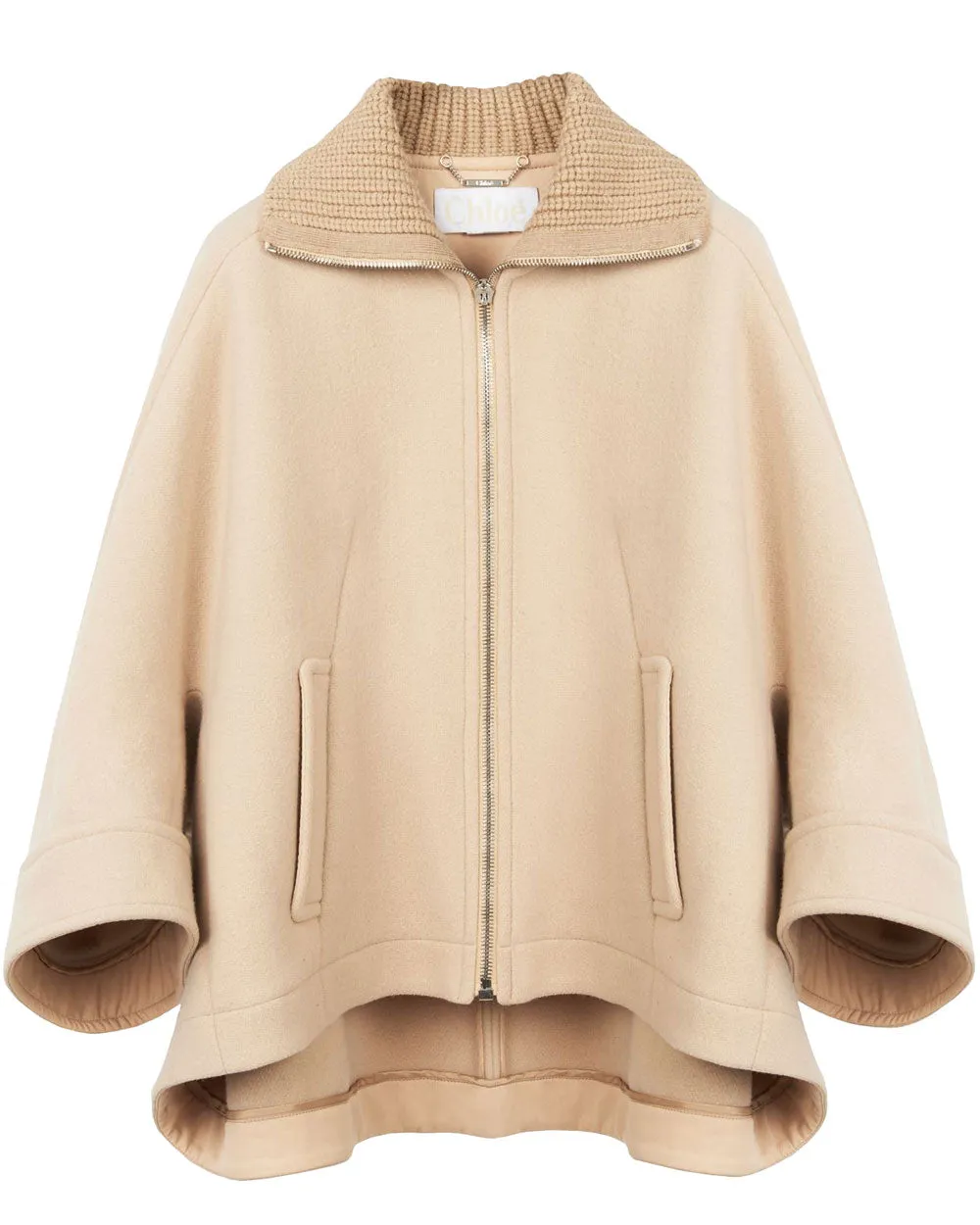 Beige Zippered Cape