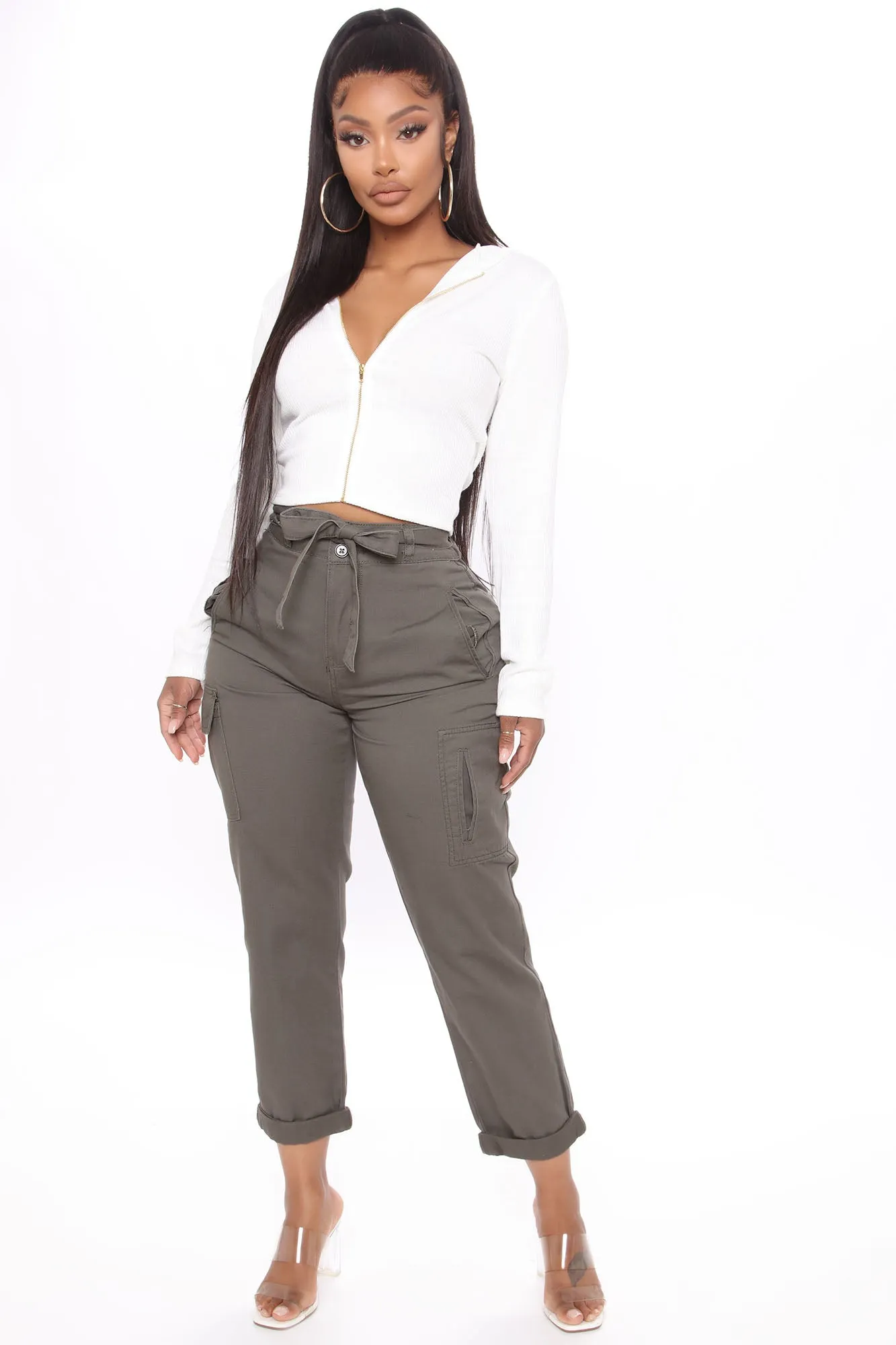 Better Days Crop Hoodie - White