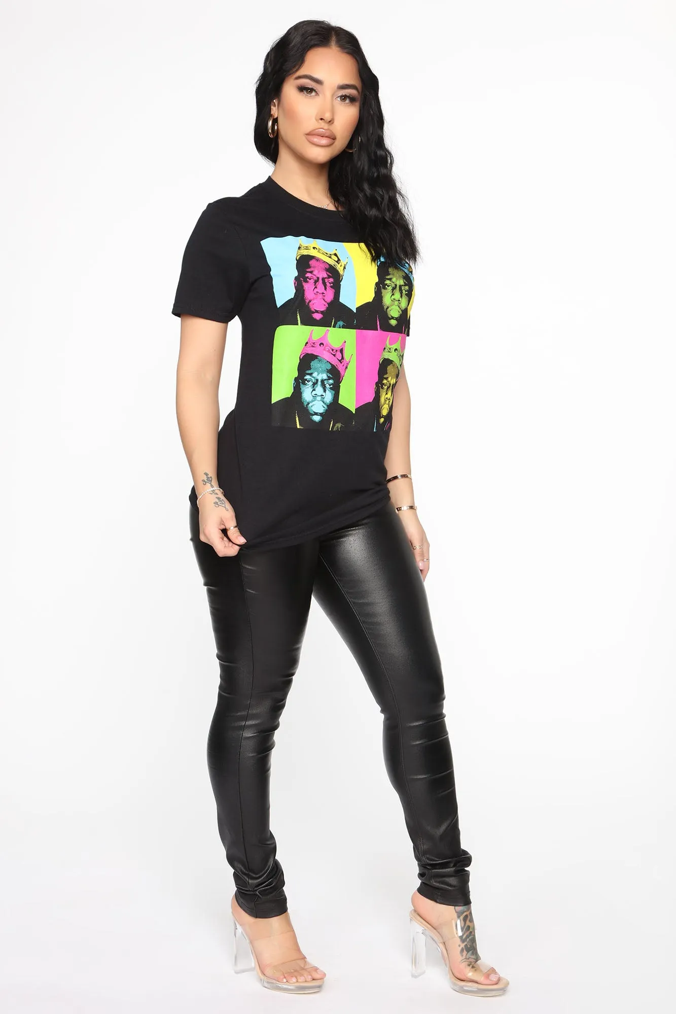 Biggie Art Tunic Top - Black