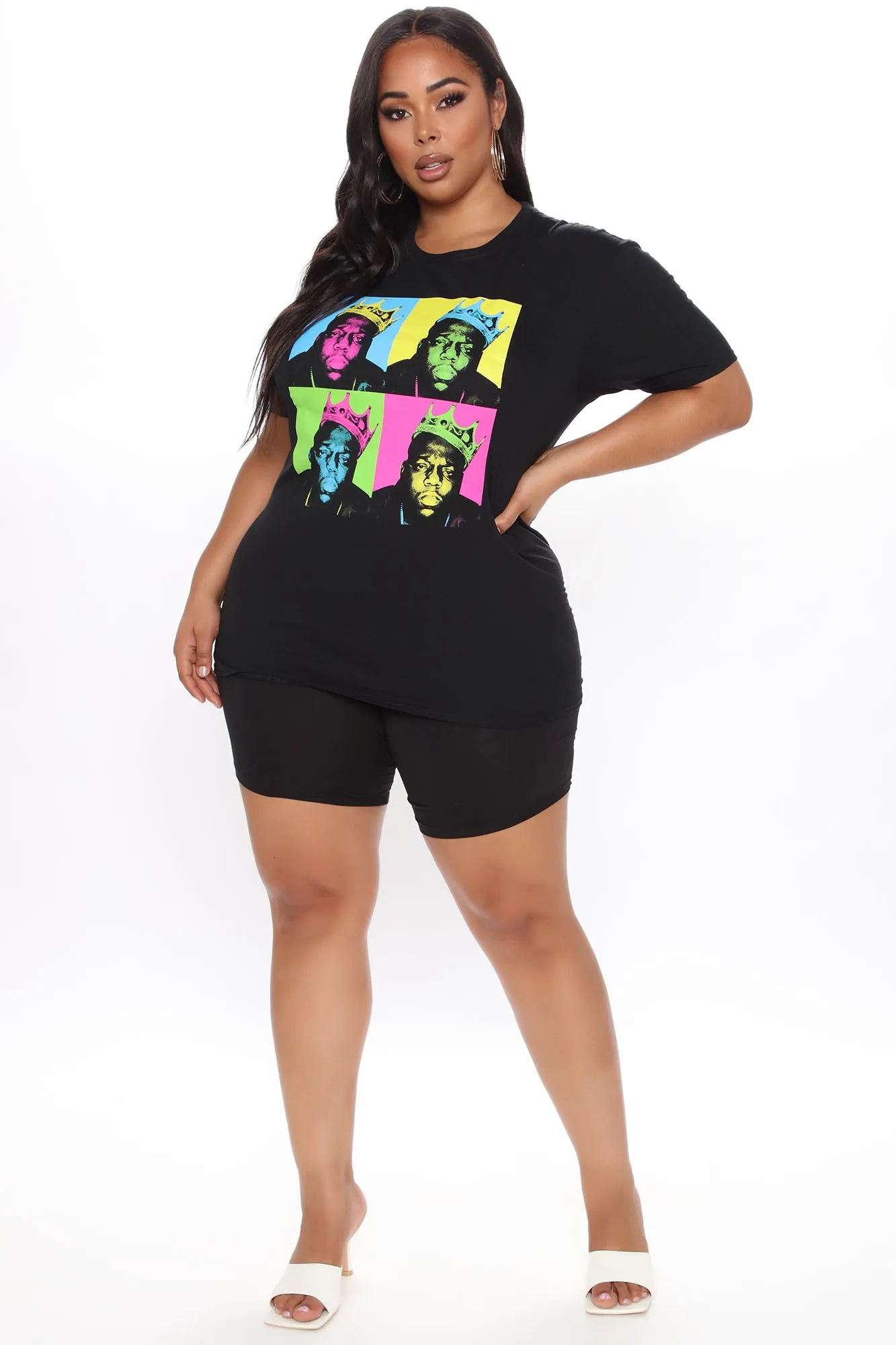 Biggie Art Tunic Top - Black
