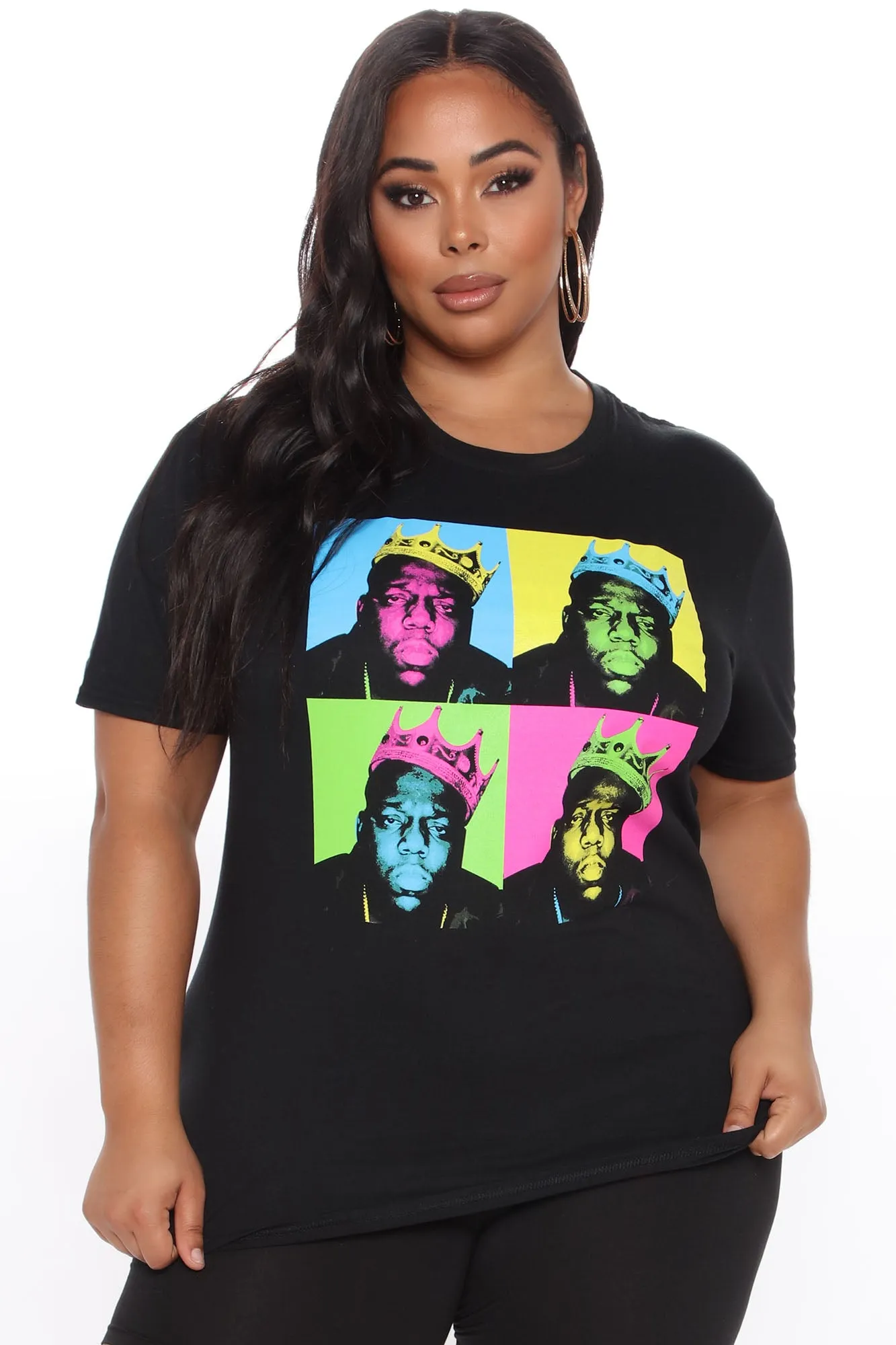 Biggie Art Tunic Top - Black