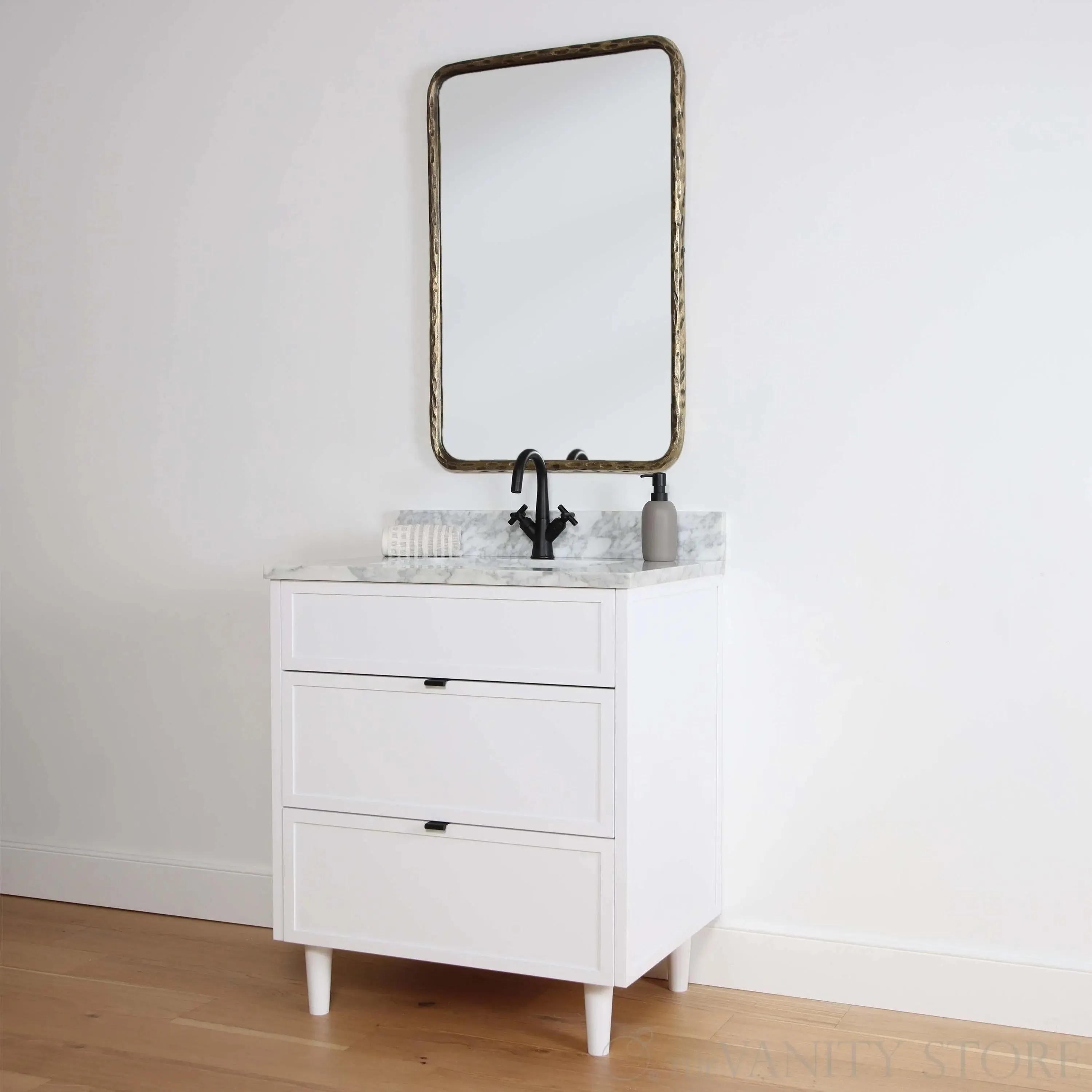 Cape Breton 30" Satin White Bathroom Vanity