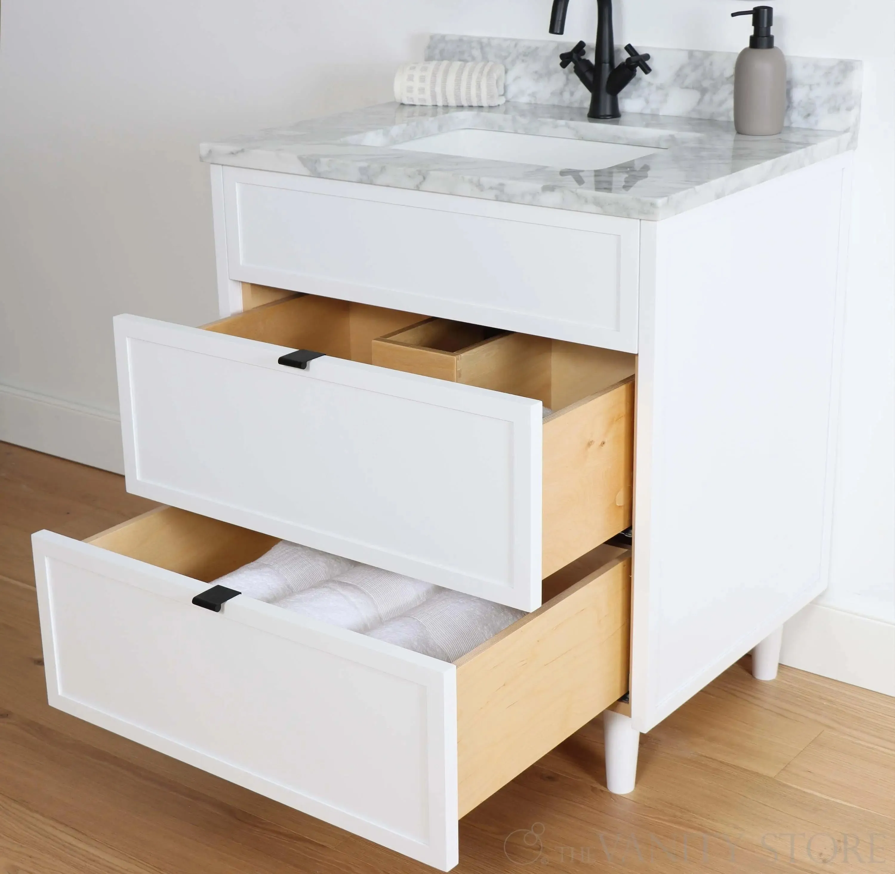 Cape Breton 30" Satin White Bathroom Vanity
