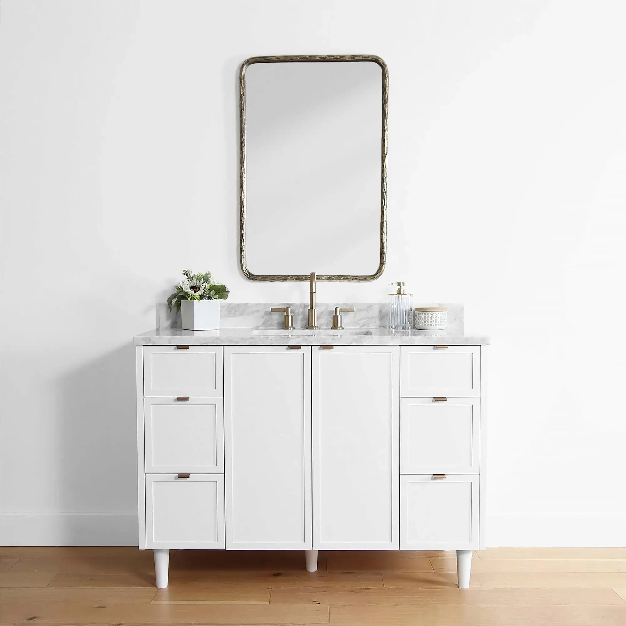 Cape Breton 48" Satin White Bathroom Vanity