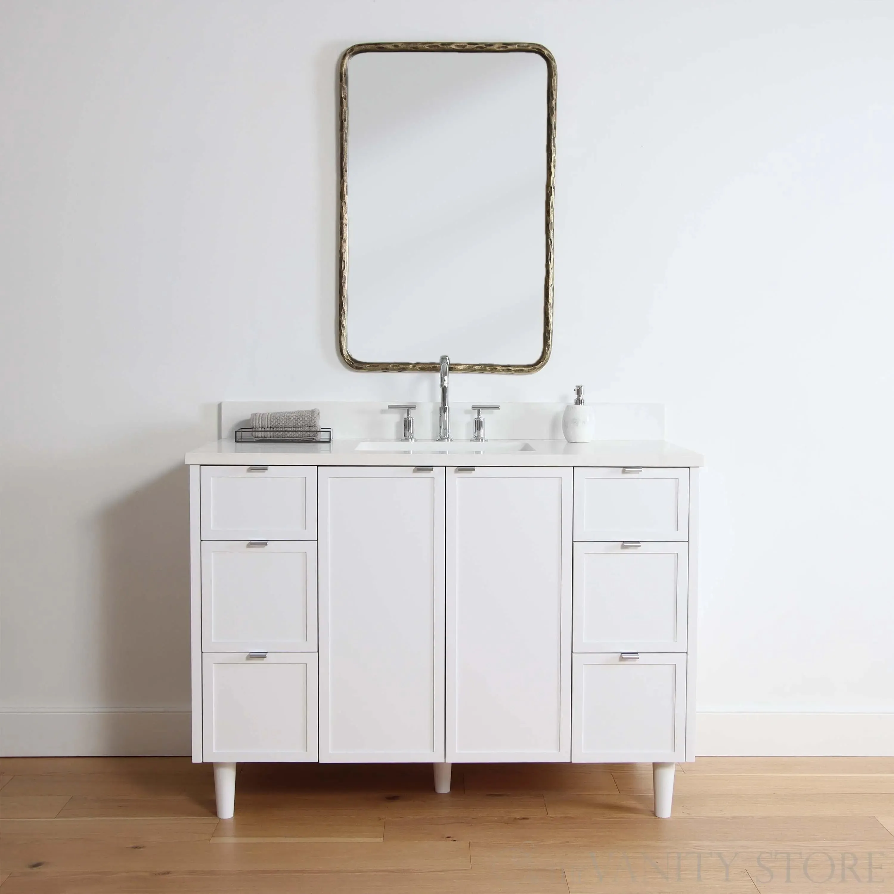 Cape Breton 48" Satin White Bathroom Vanity