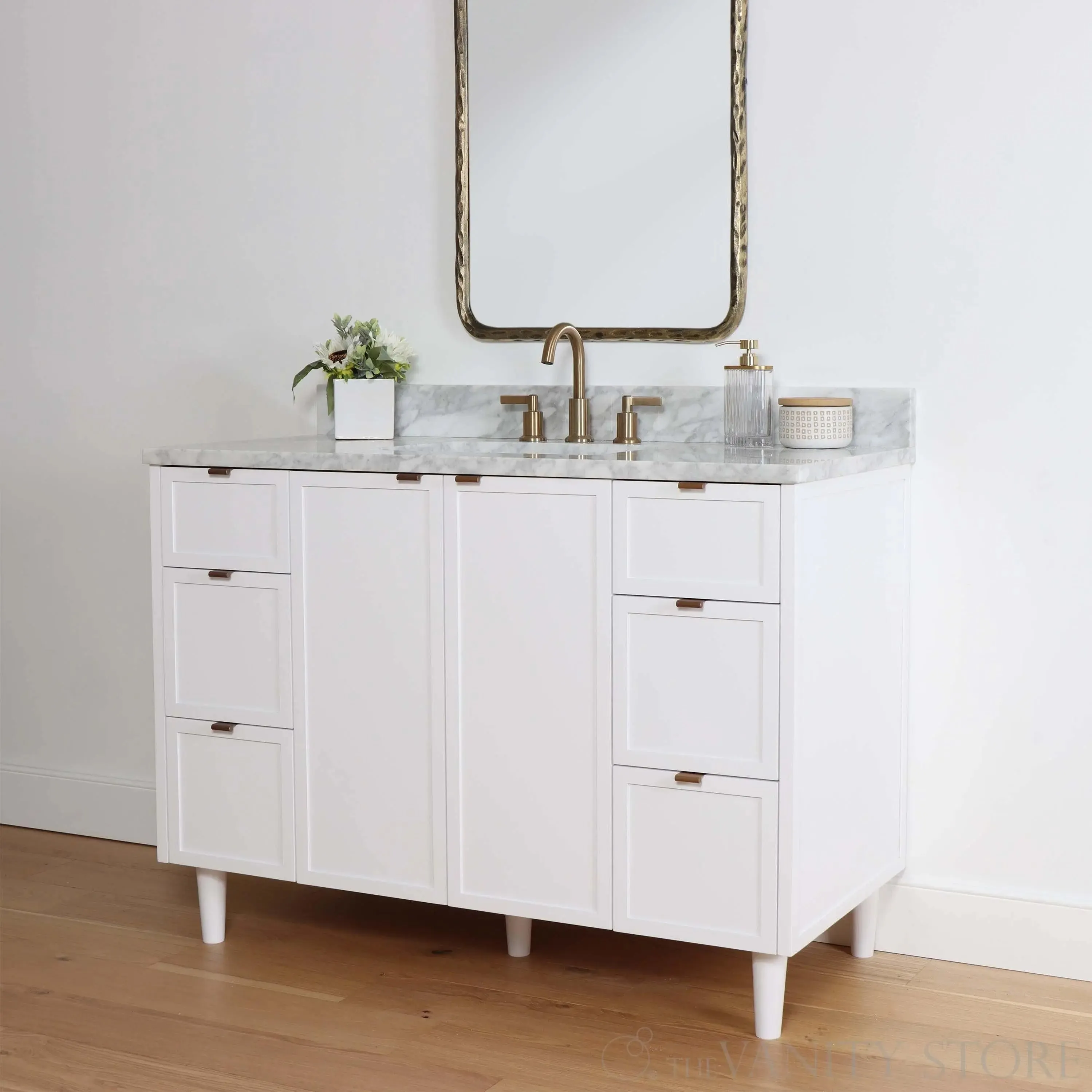 Cape Breton 48" Satin White Bathroom Vanity