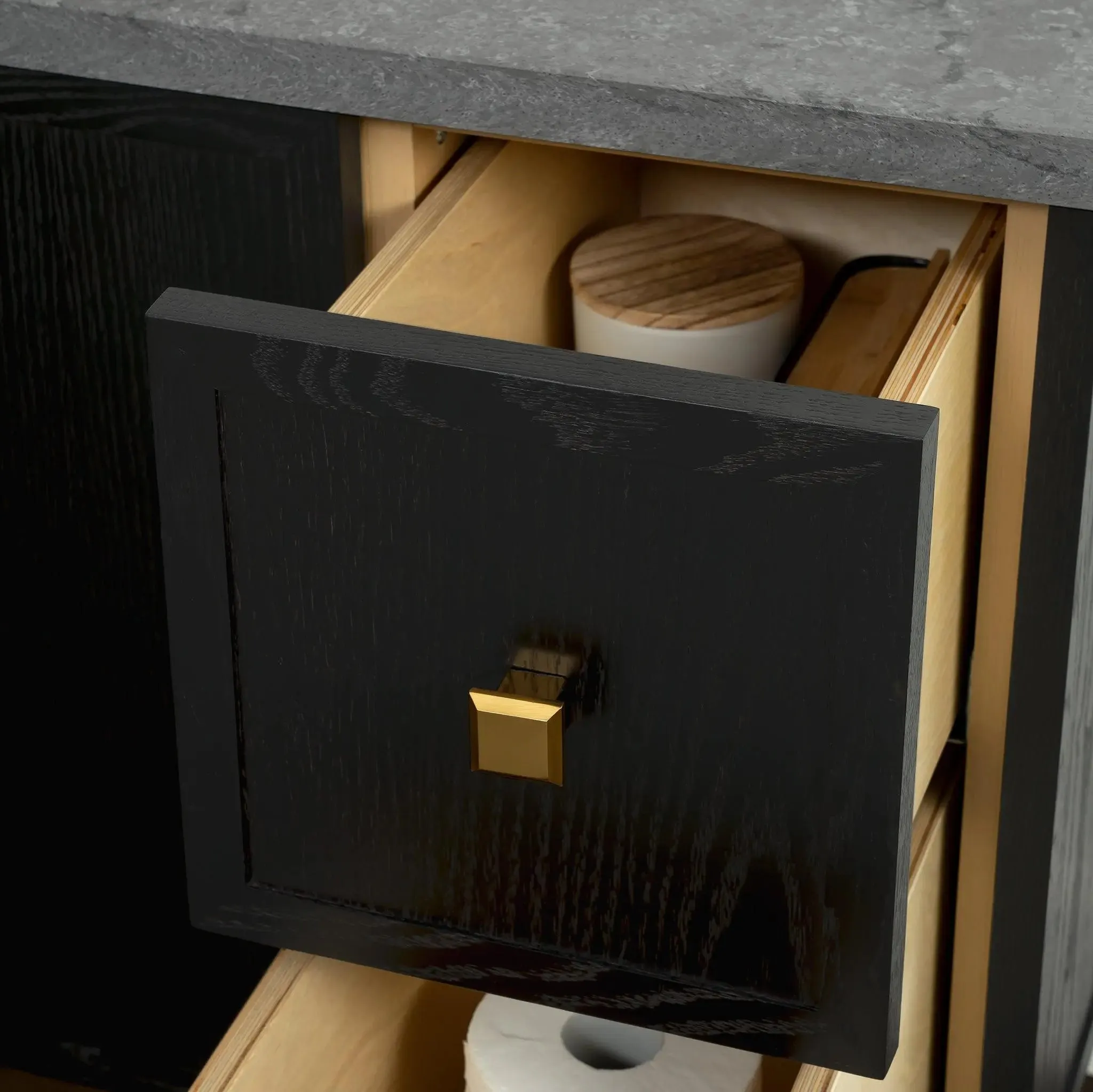 Cape Breton 48" Wall Mount Blackened Oak Bathroom Vanity