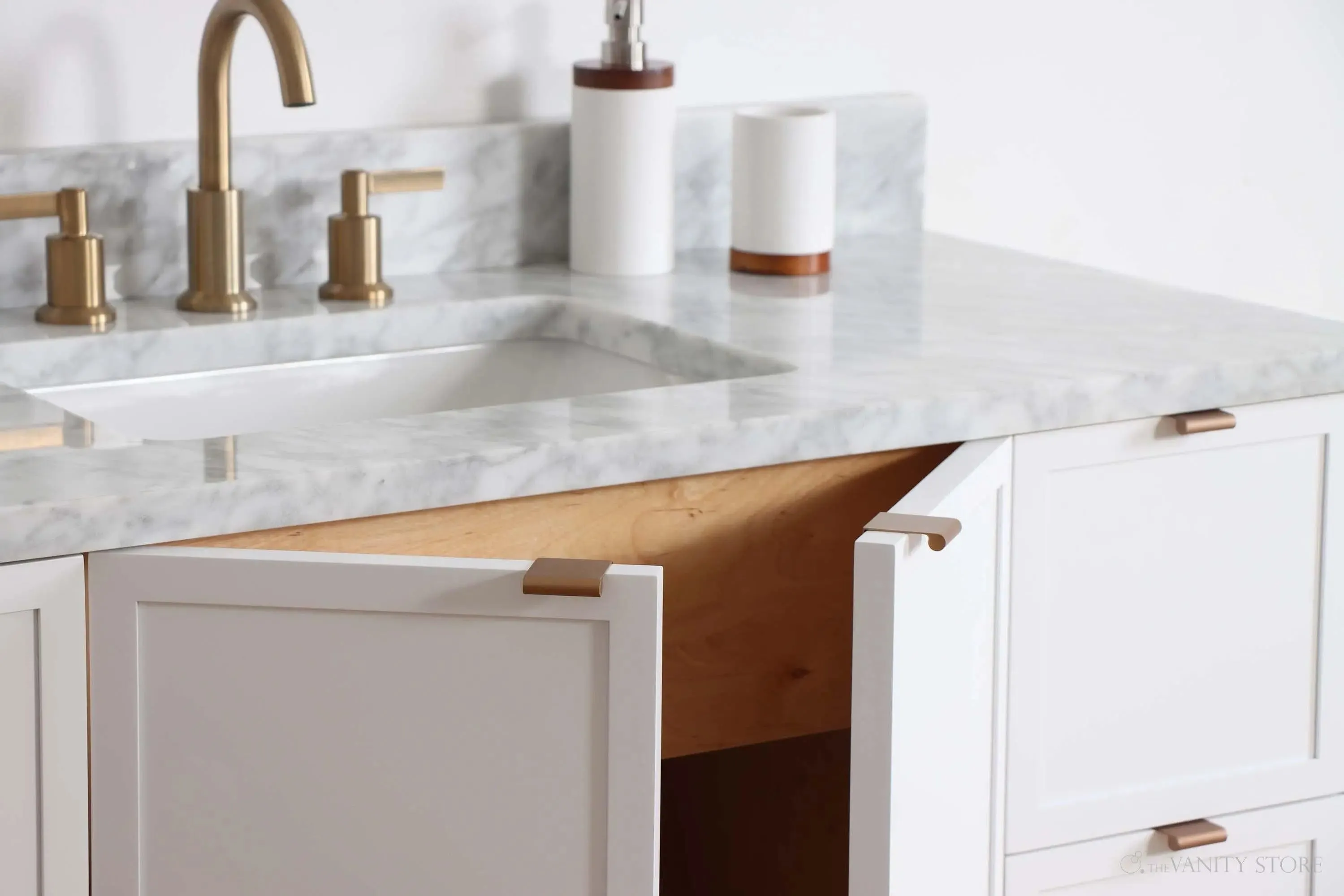 Cape Breton 48" Wall Mount Satin White Bathroom Vanity