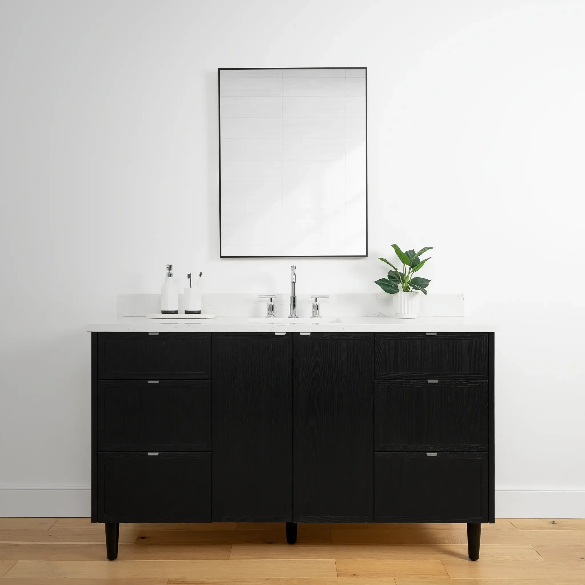 Cape Breton 60" Blackened Oak Bathroom Vanity