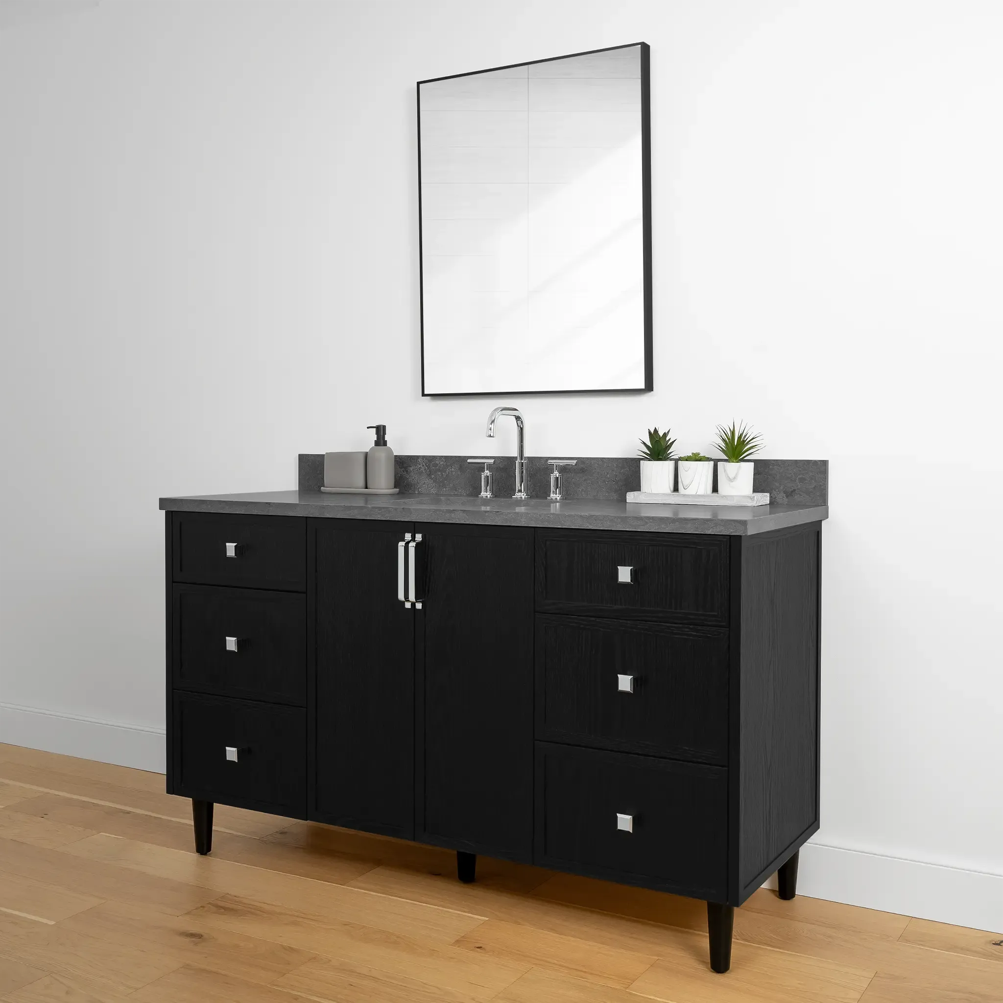 Cape Breton 60" Blackened Oak Bathroom Vanity