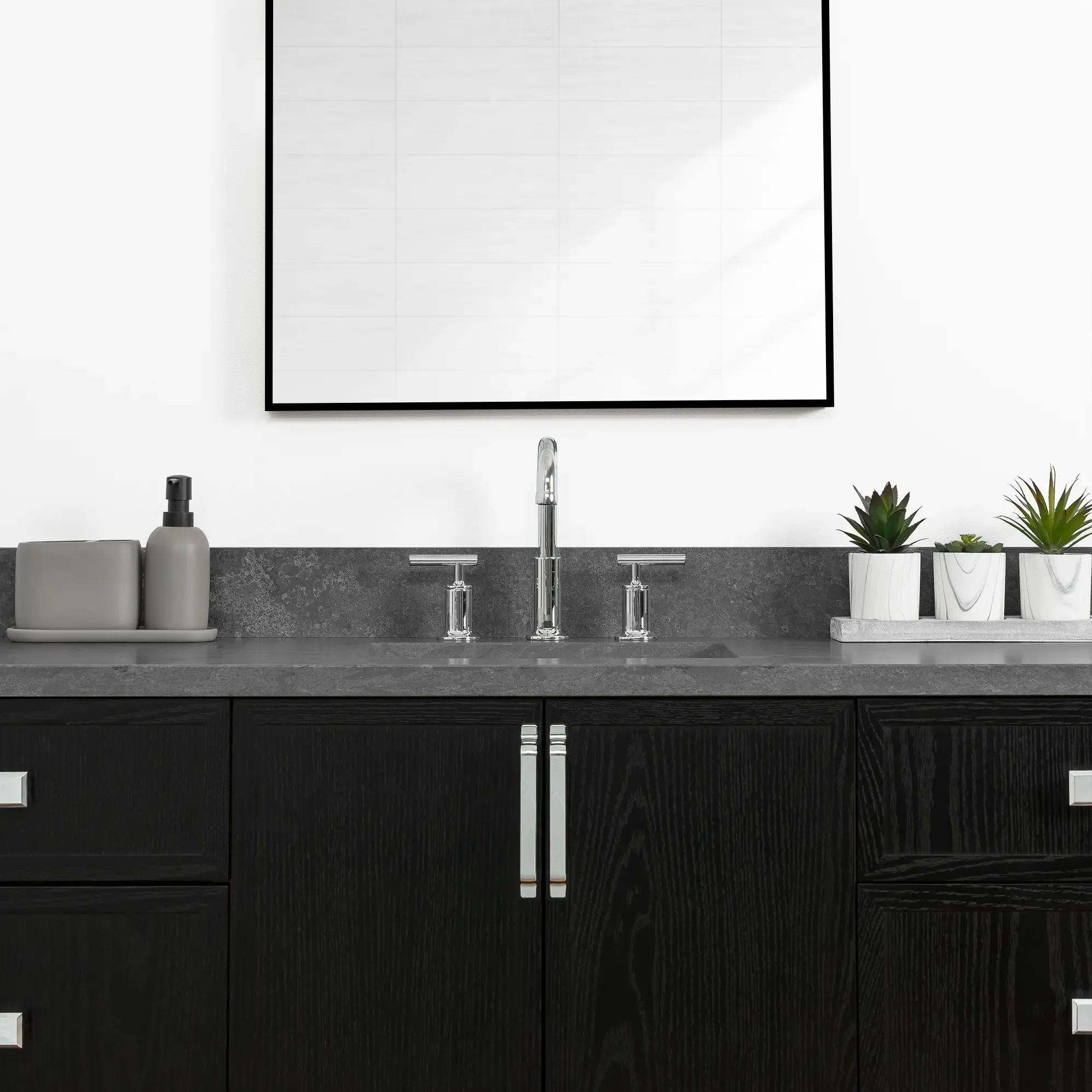 Cape Breton 60" Blackened Oak Bathroom Vanity