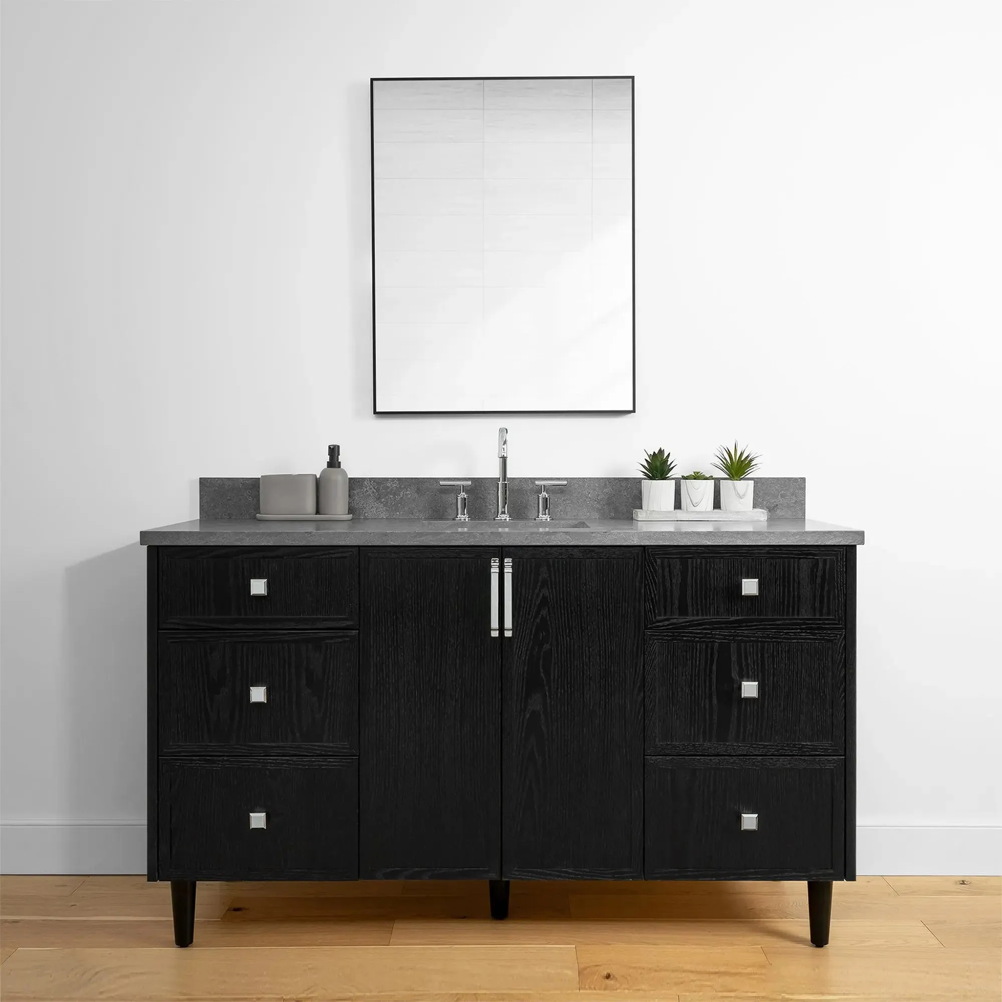 Cape Breton 60" Blackened Oak Bathroom Vanity