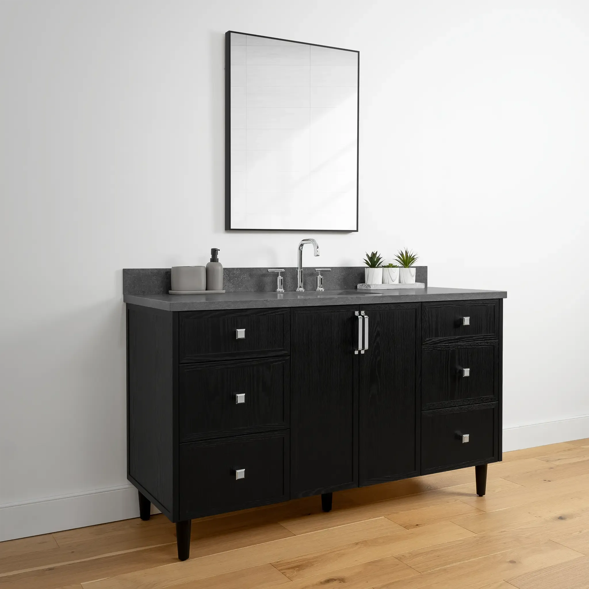 Cape Breton 60" Blackened Oak Bathroom Vanity