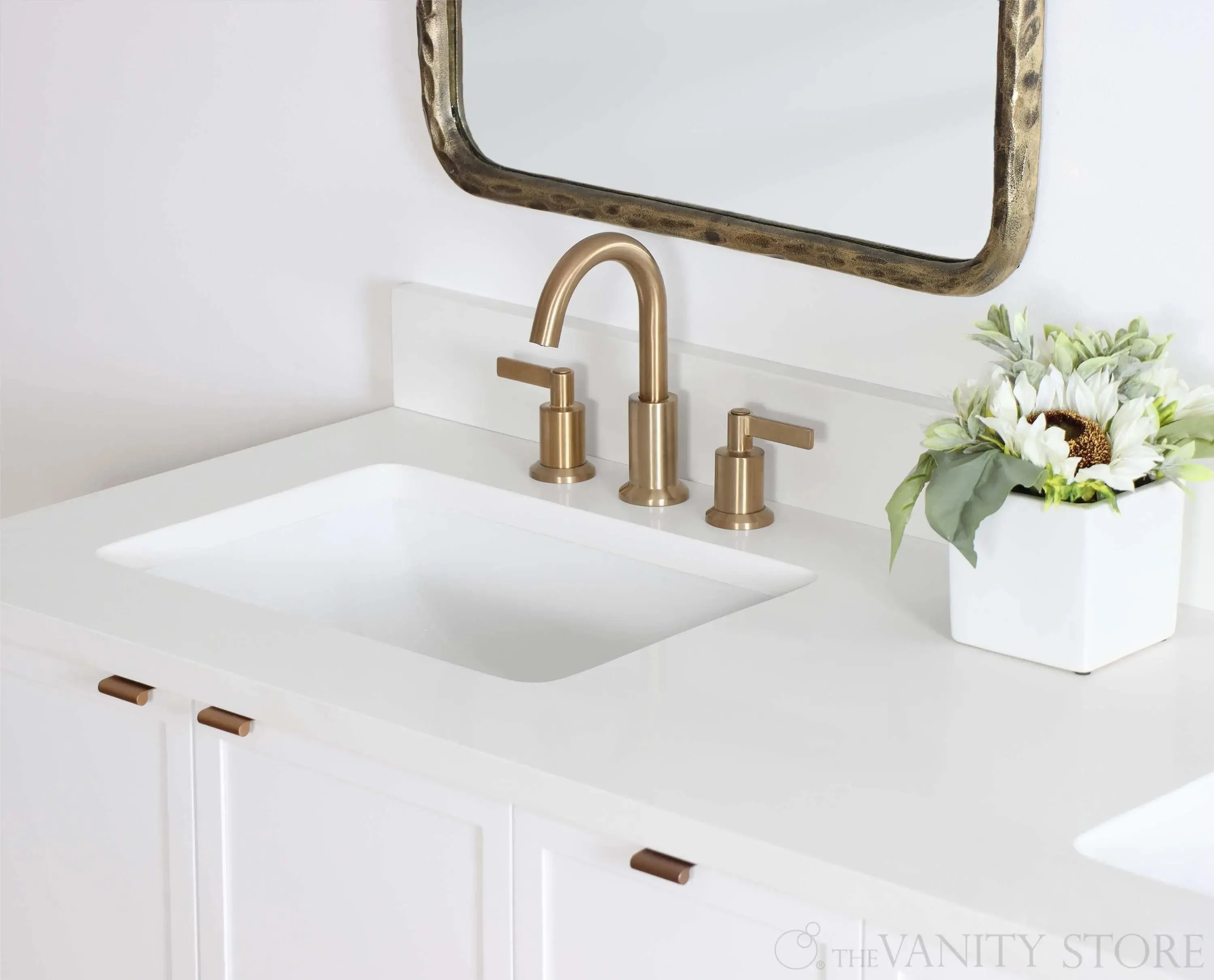 Cape Breton 60" Satin White Bathroom Vanity, Double Sink