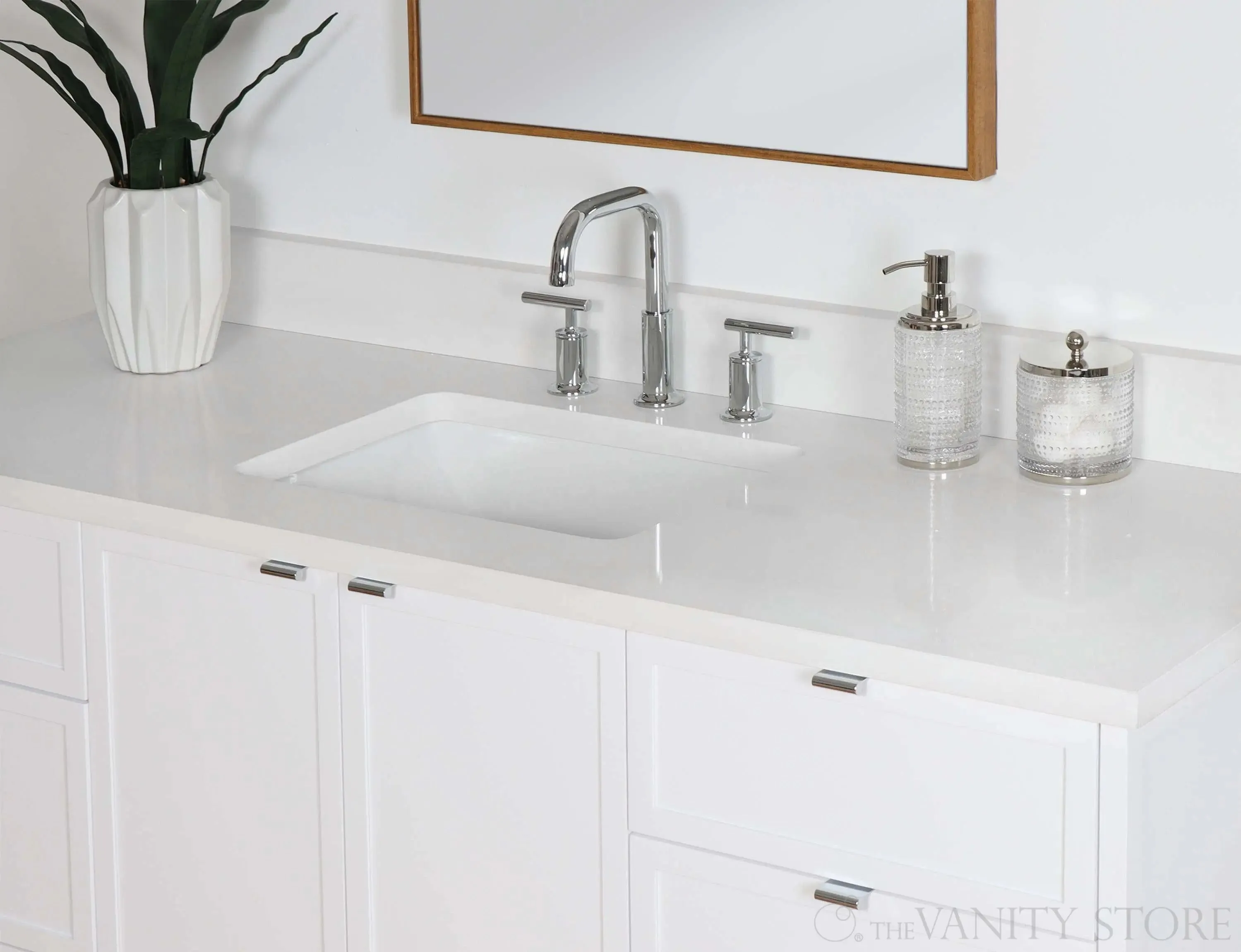 Cape Breton 60" Satin White Bathroom Vanity
