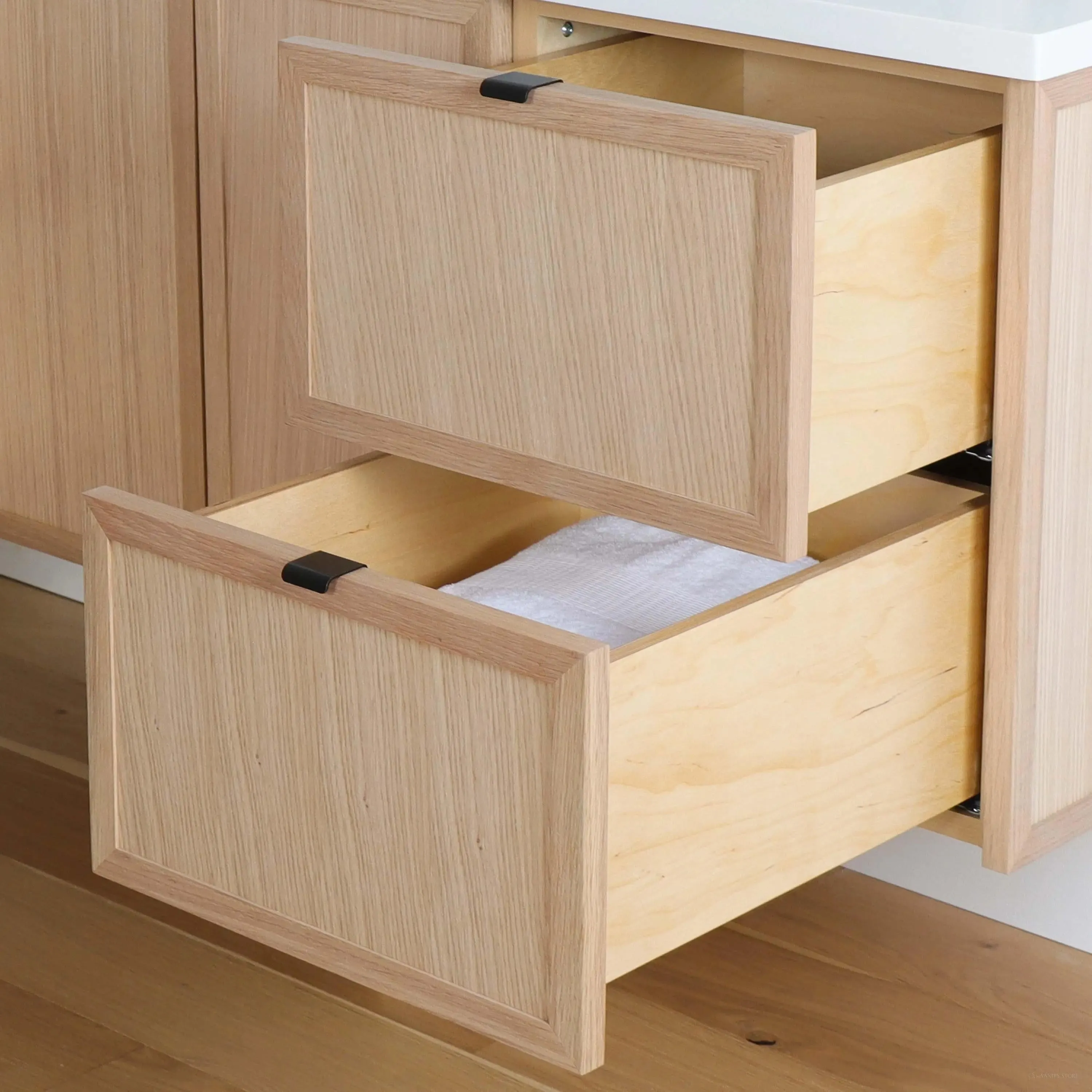 Cape Breton 60" Wall Mount White Oak Bathroom Vanity
