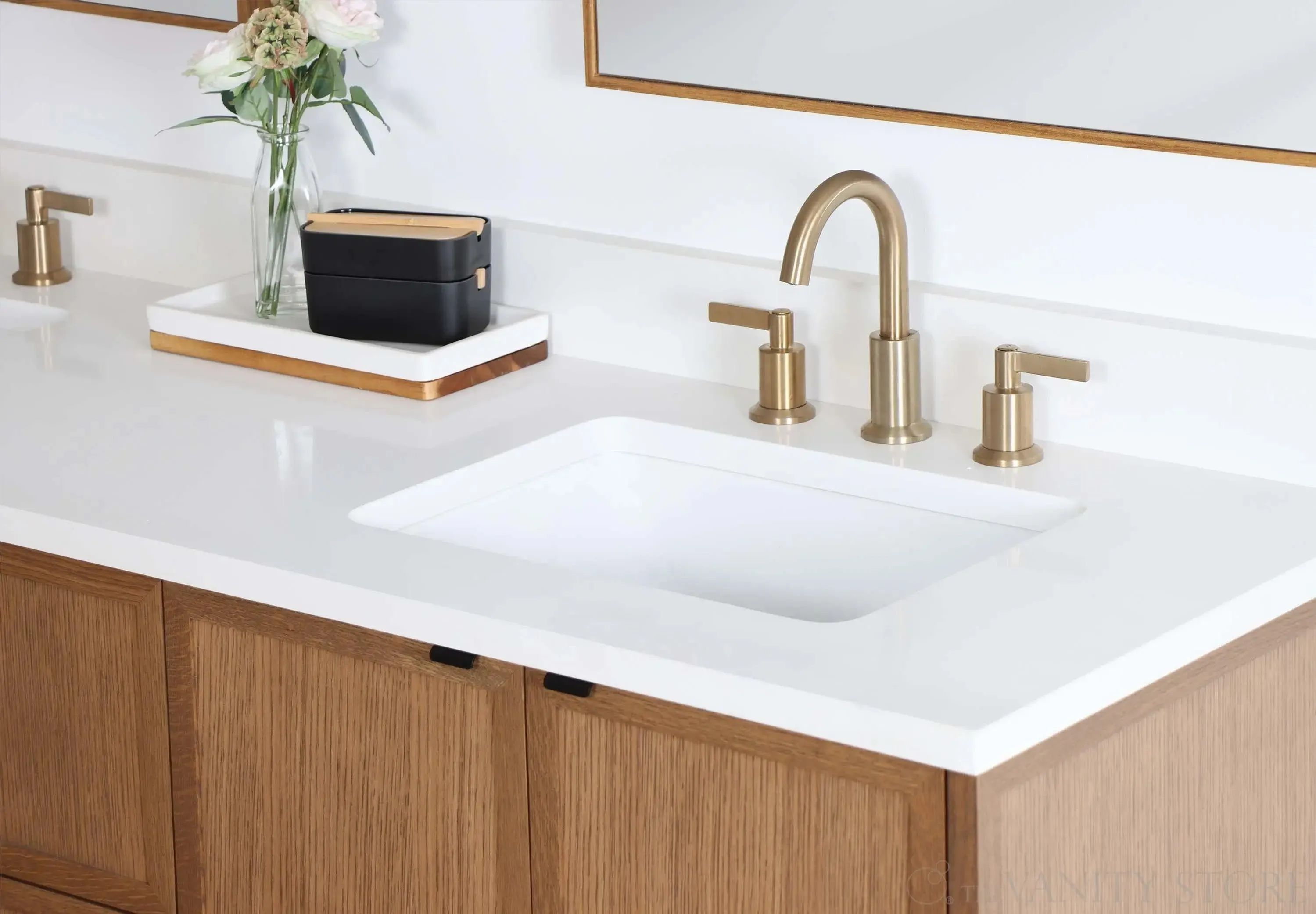 Cape Breton 72" Wall Mount Mid Century Oak Bathroom Vanity, Double Sink