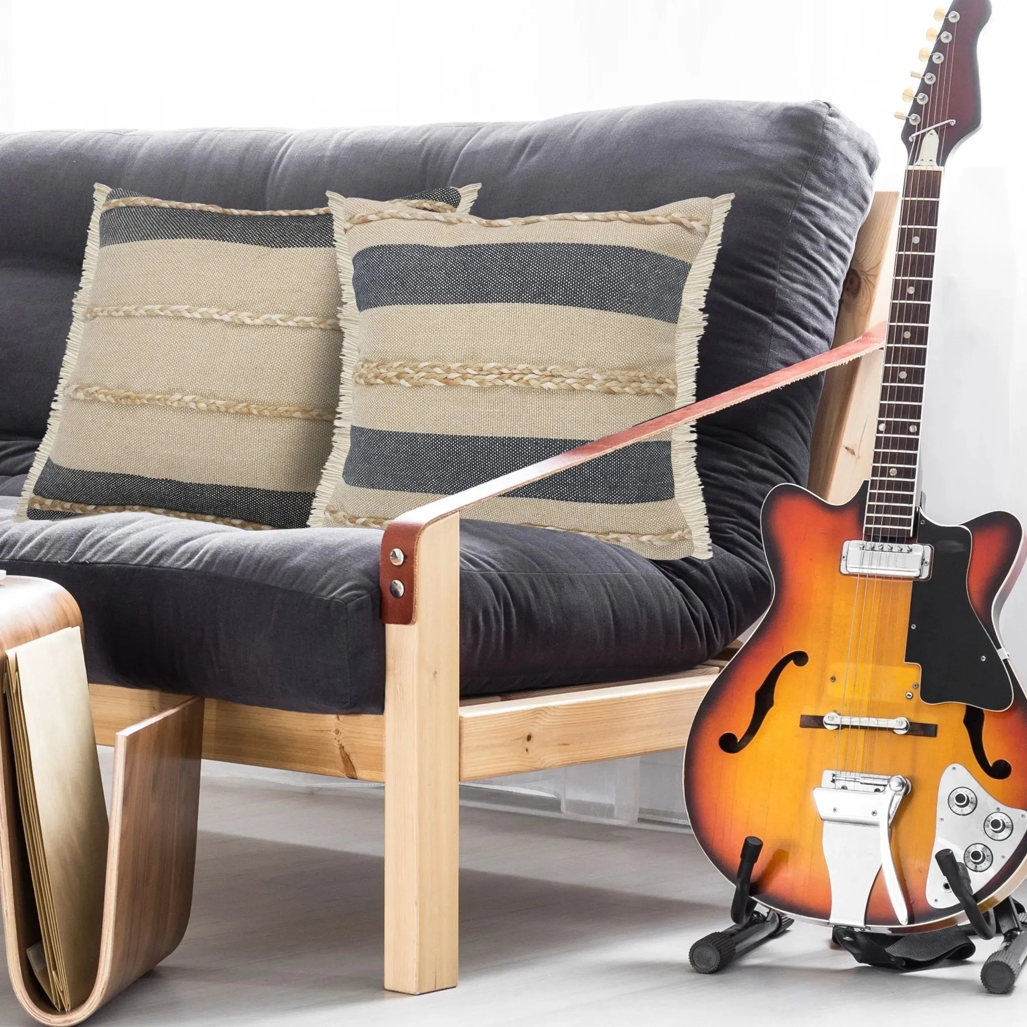 Cape Cod Lr07639 Denim/Taupe Pillow