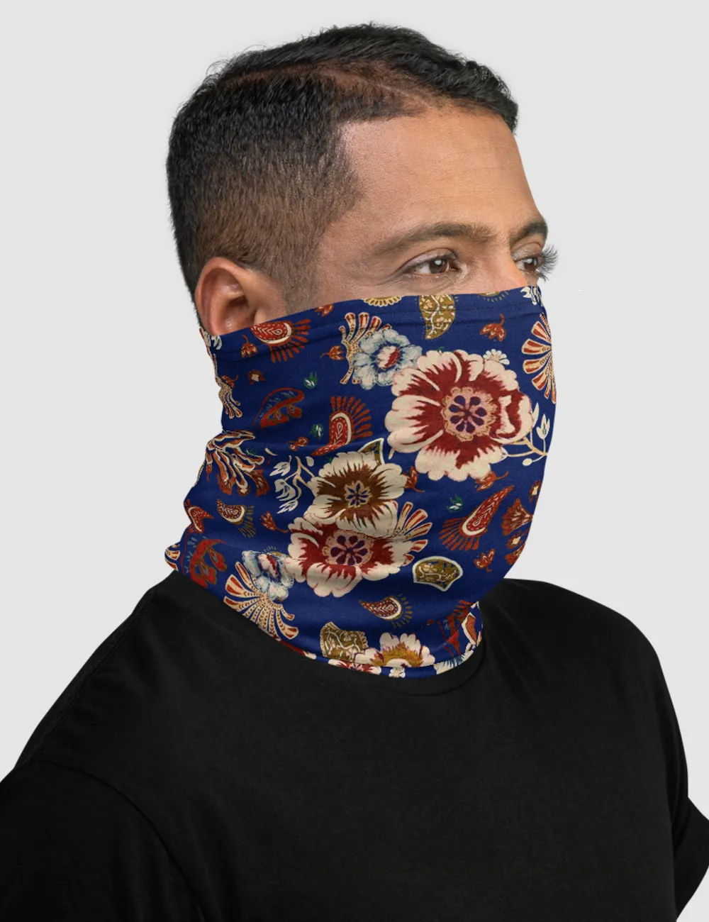 Casual Vintage Multi-Floral Print Neck Gaiter Face Mask