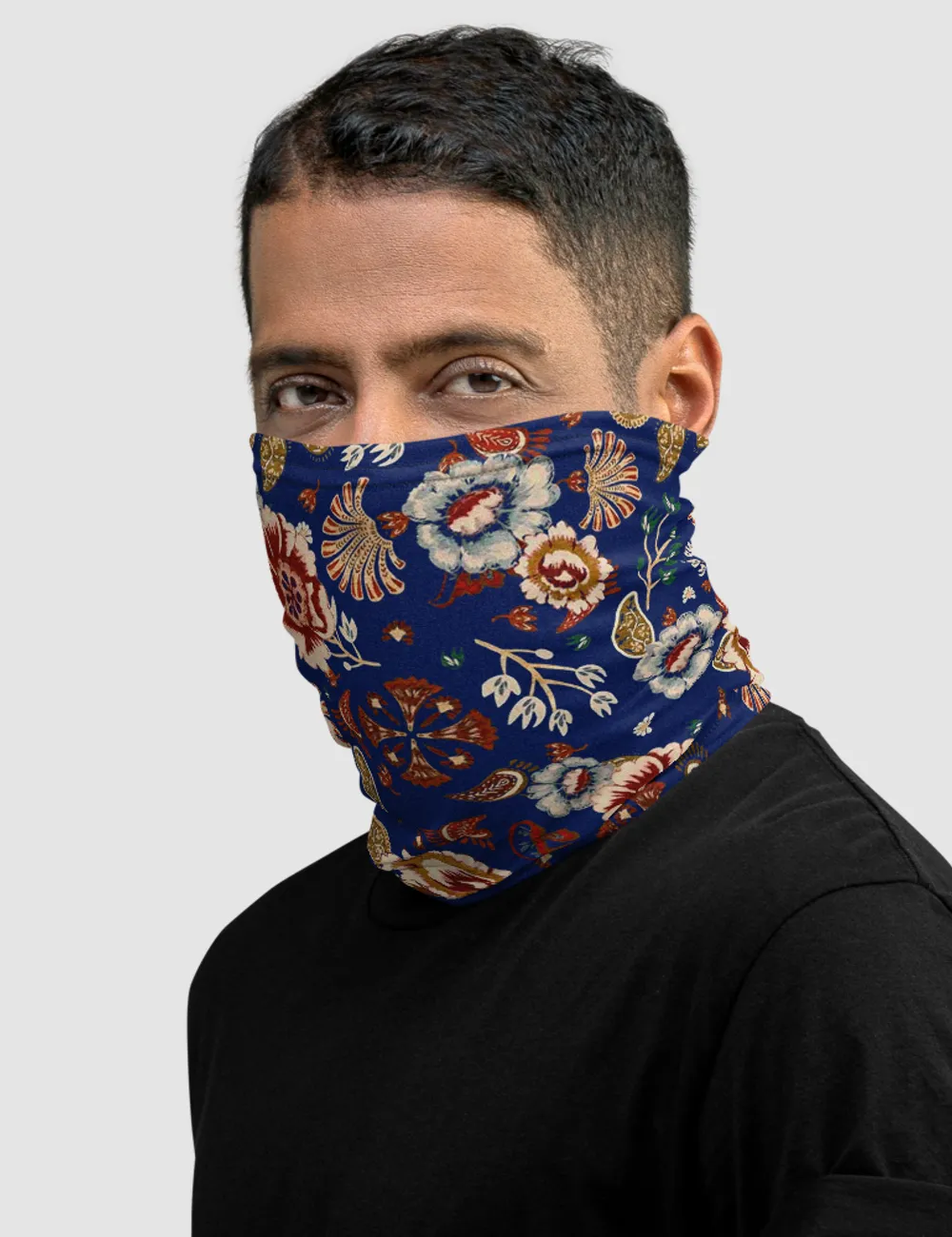 Casual Vintage Multi-Floral Print Neck Gaiter Face Mask