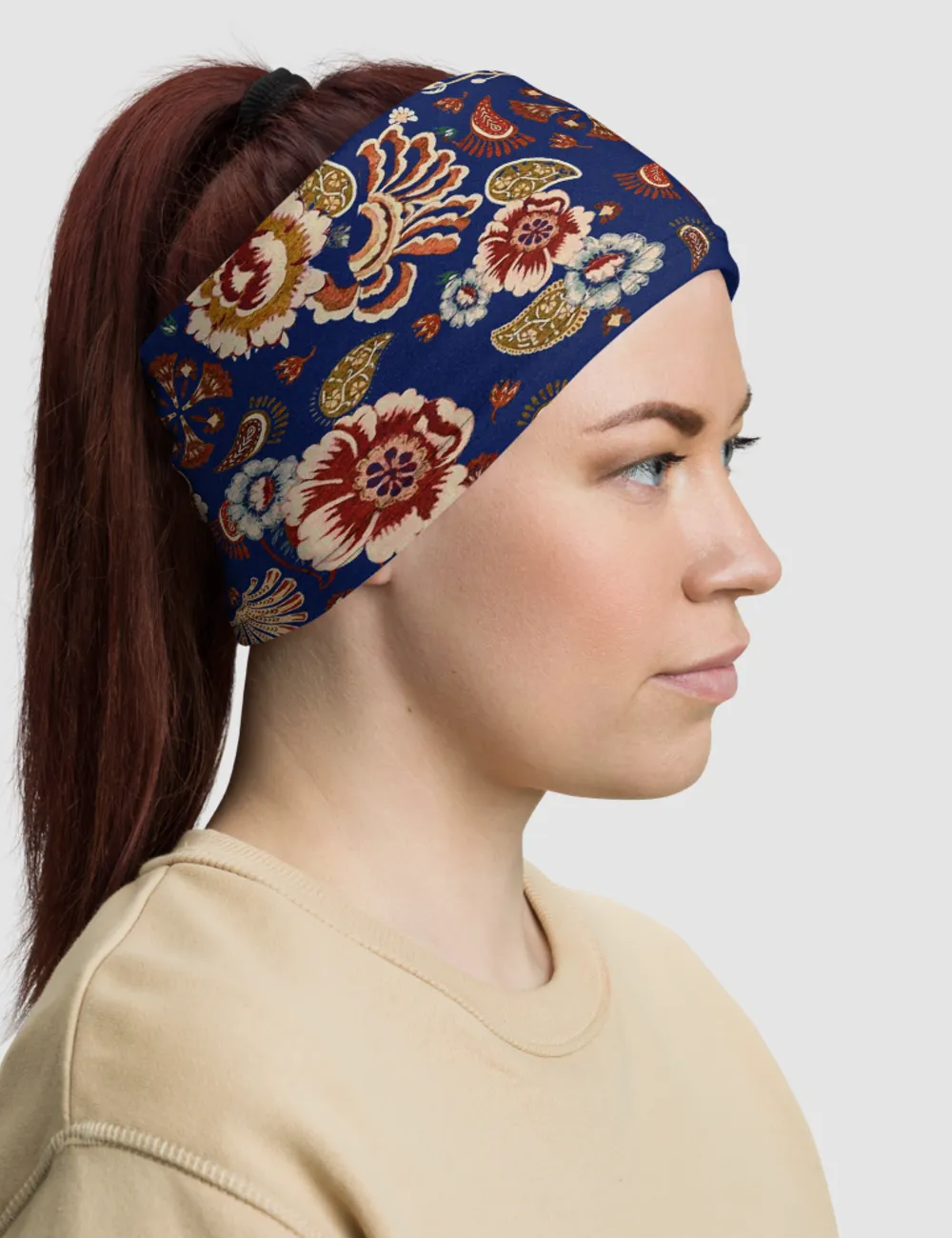 Casual Vintage Multi-Floral Print Neck Gaiter Face Mask