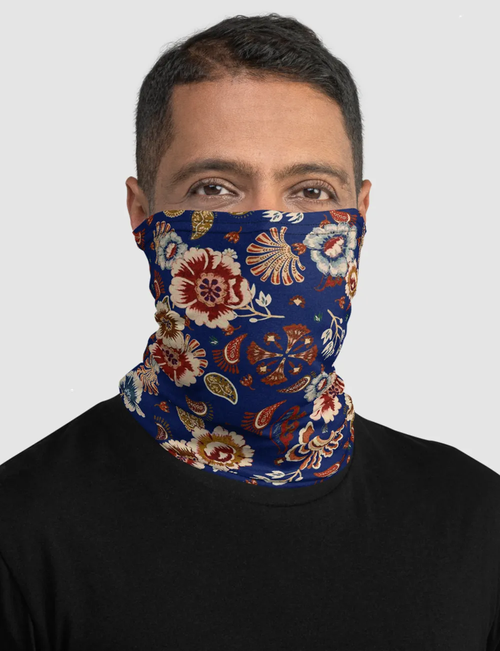 Casual Vintage Multi-Floral Print Neck Gaiter Face Mask
