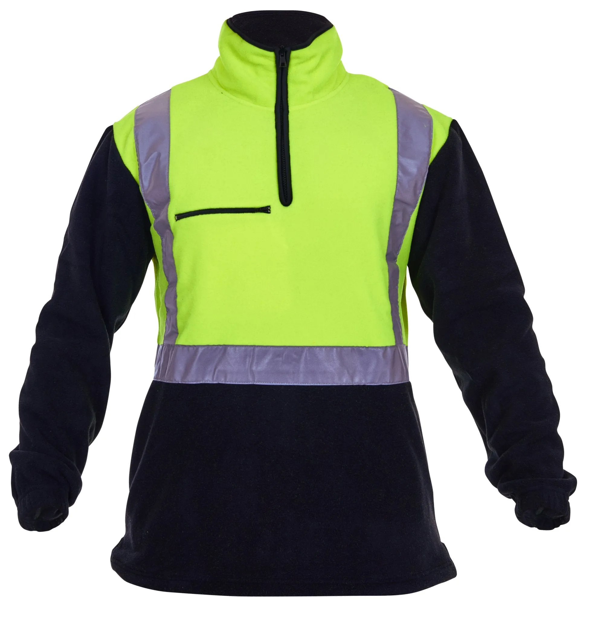 Caution Hi-Vis Day/Night Polar Fleece 1/2 Zip Tunic