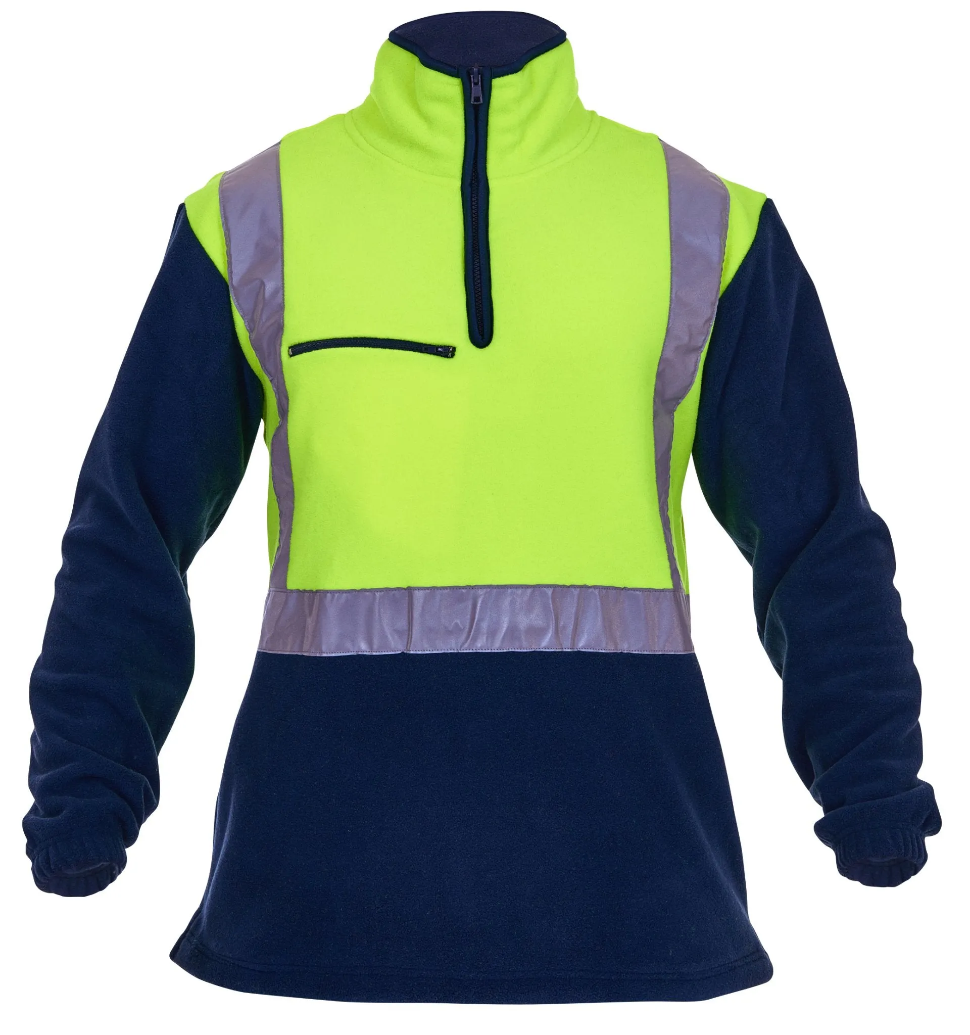Caution Hi-Vis Day/Night Polar Fleece 1/2 Zip Tunic