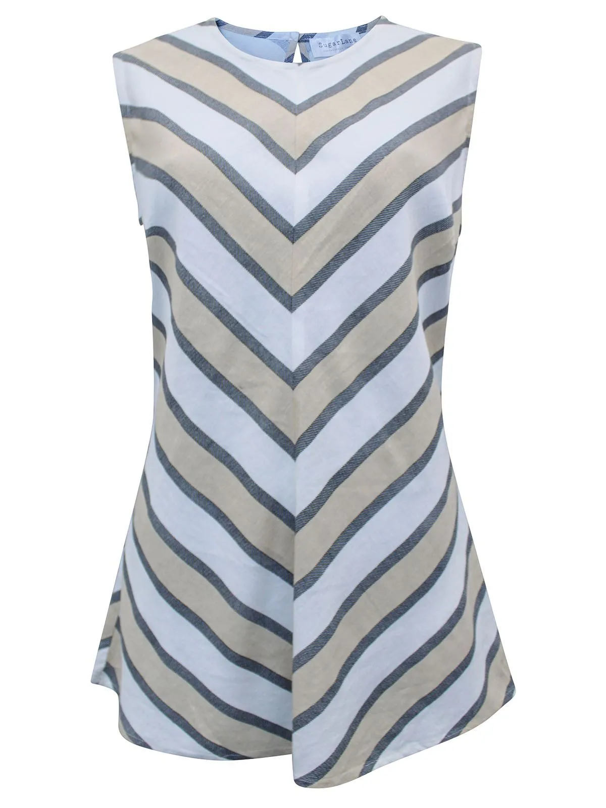 Chevron Stripe Sleeveless Top