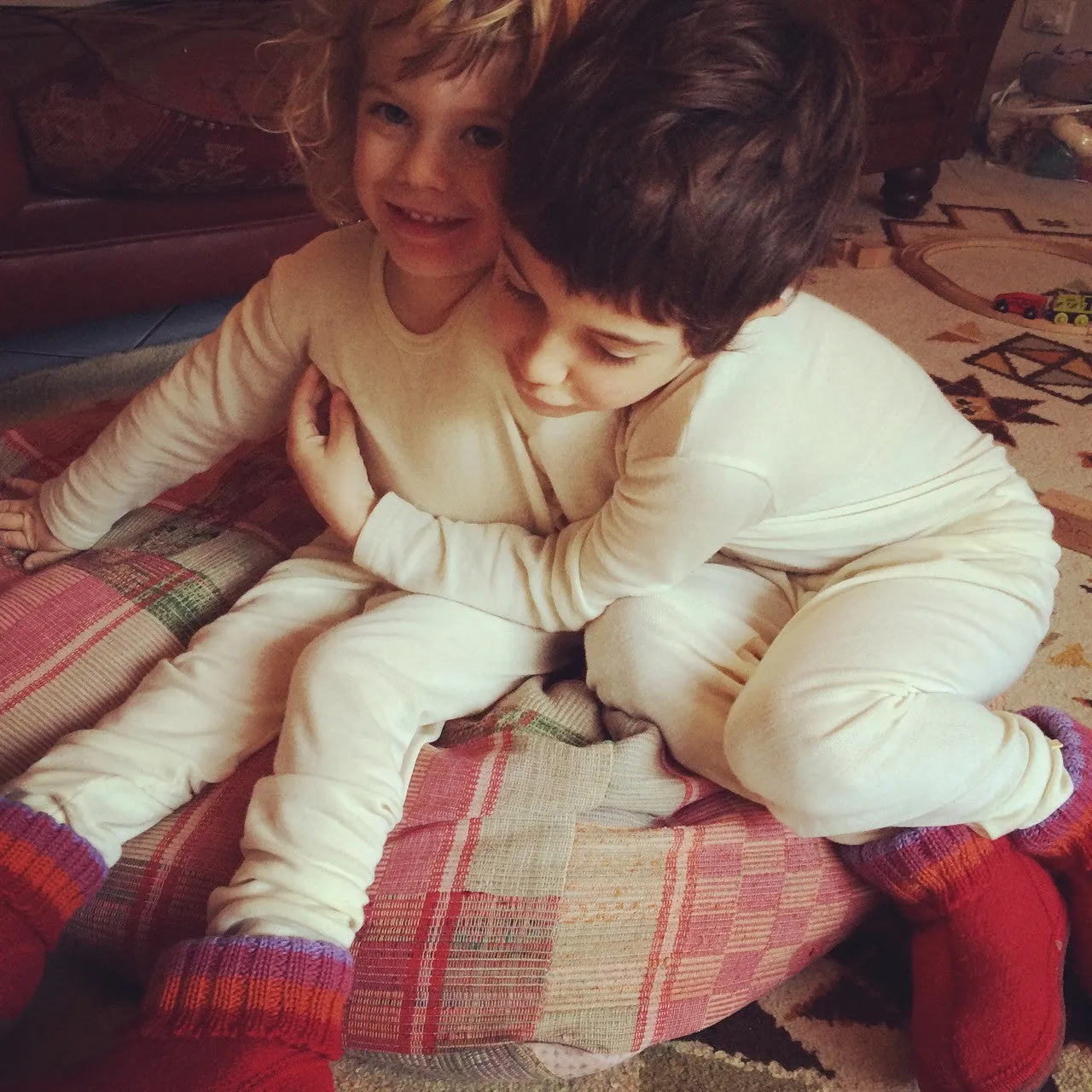 Child's Thermal / PJ Top - 100% Merino Wool - Natural (1-12y)