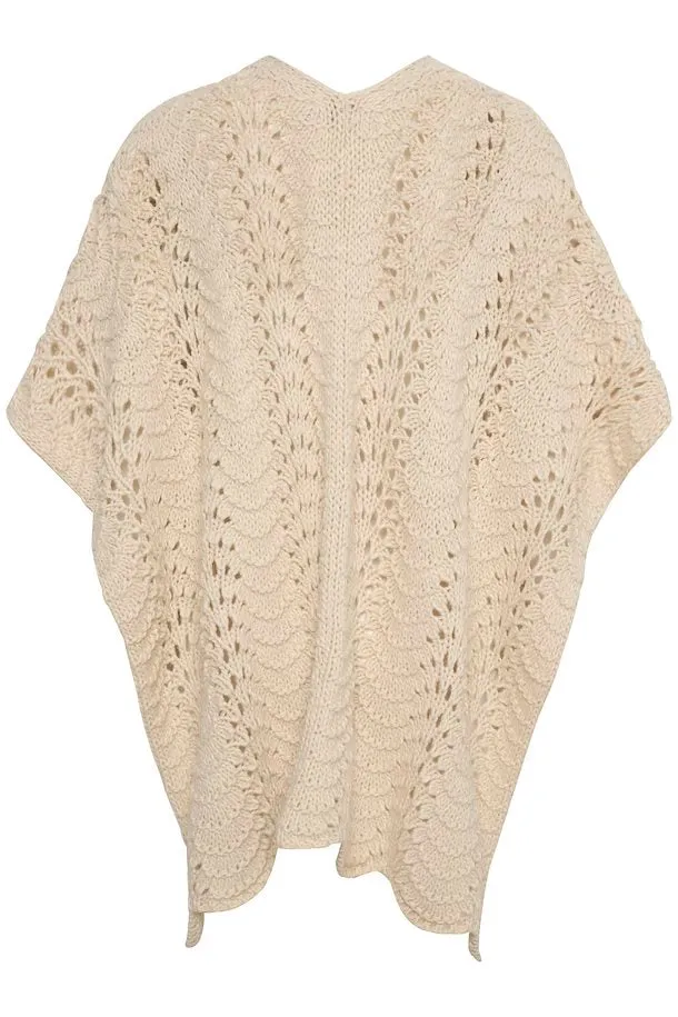 Cream Blomma Knit Cape