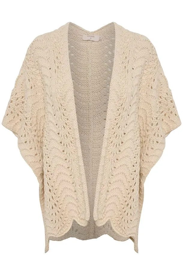 Cream Blomma Knit Cape