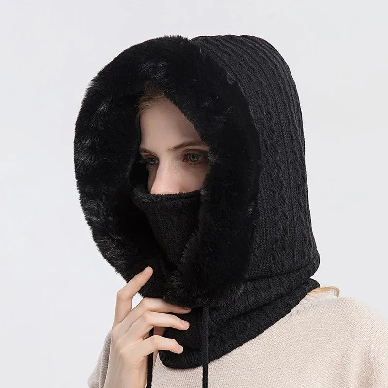 Damstickad pälsmössa Mask Set
