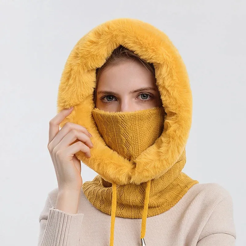 Damstickad pälsmössa Mask Set
