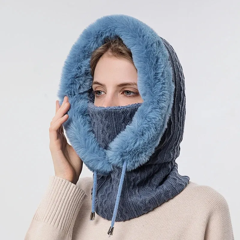 Damstickad pälsmössa Mask Set