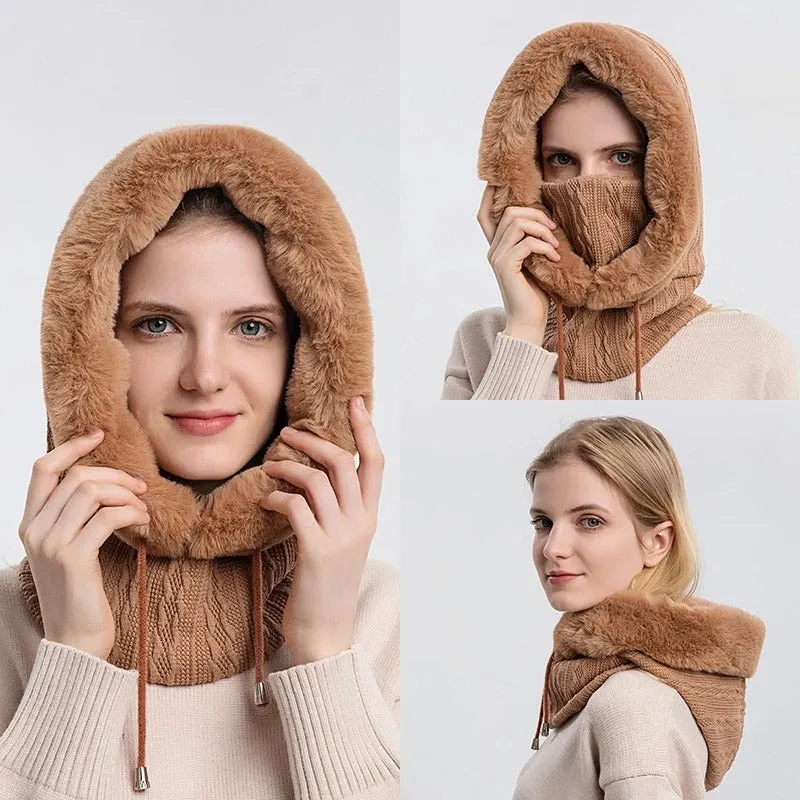 Damstickad pälsmössa Mask Set