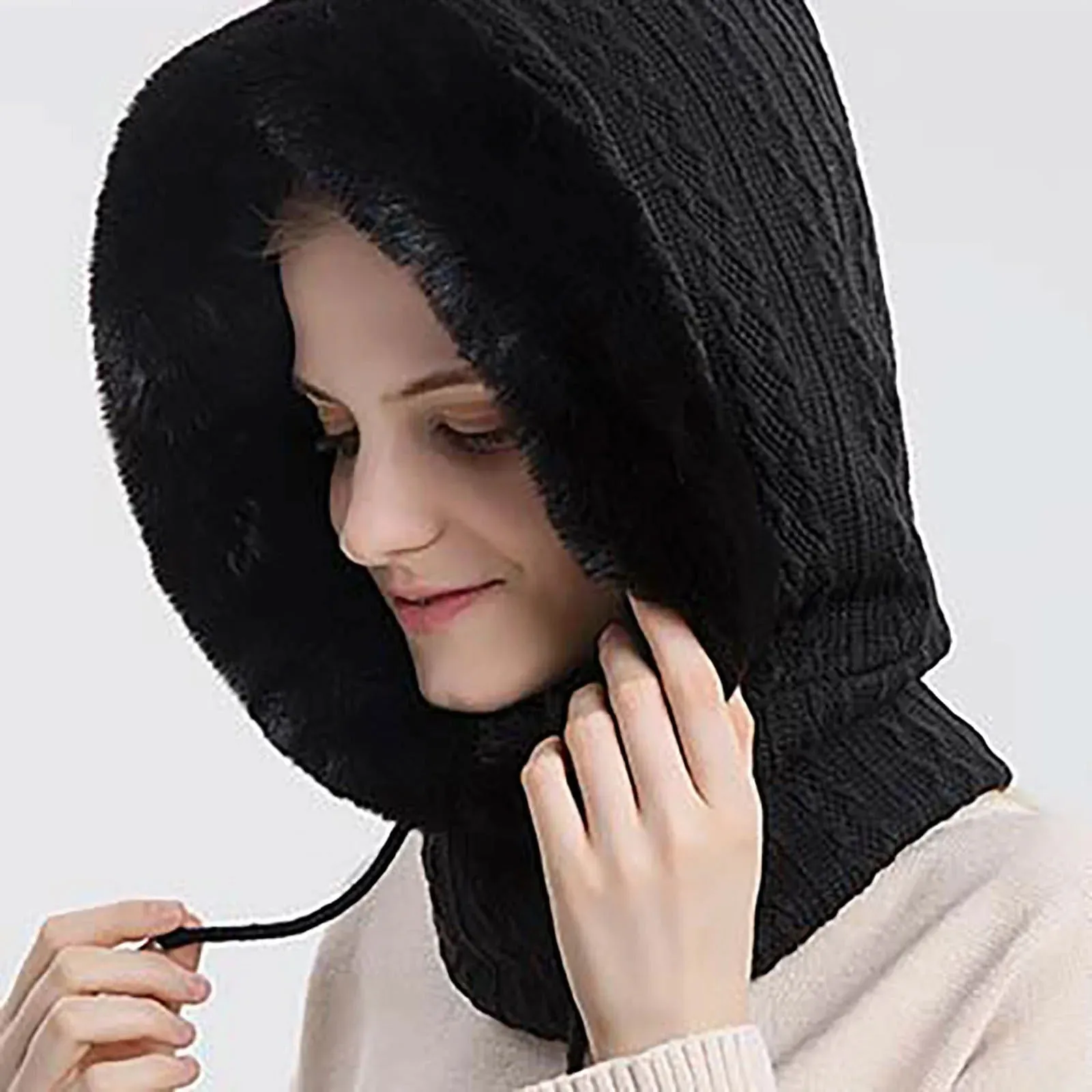 Damstickad pälsmössa Mask Set
