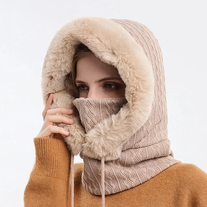 Damstickad pälsmössa Mask Set
