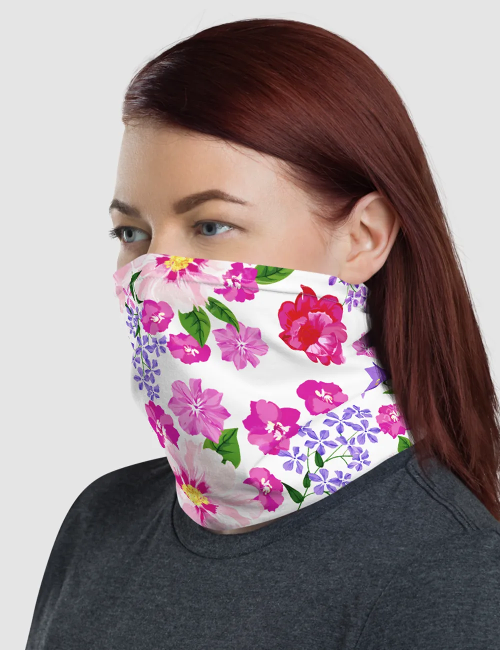 Elegant Floral Print | Neck Gaiter Face Mask