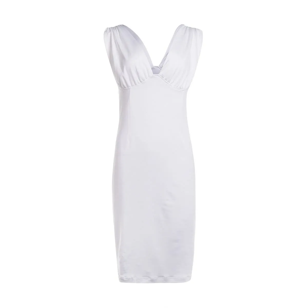 FashionSierra - New Summer Women's Bodycon Mini Dress Ladies Sleeveless V Neck Party Cocktail Club Slim Fit Dress Sundress