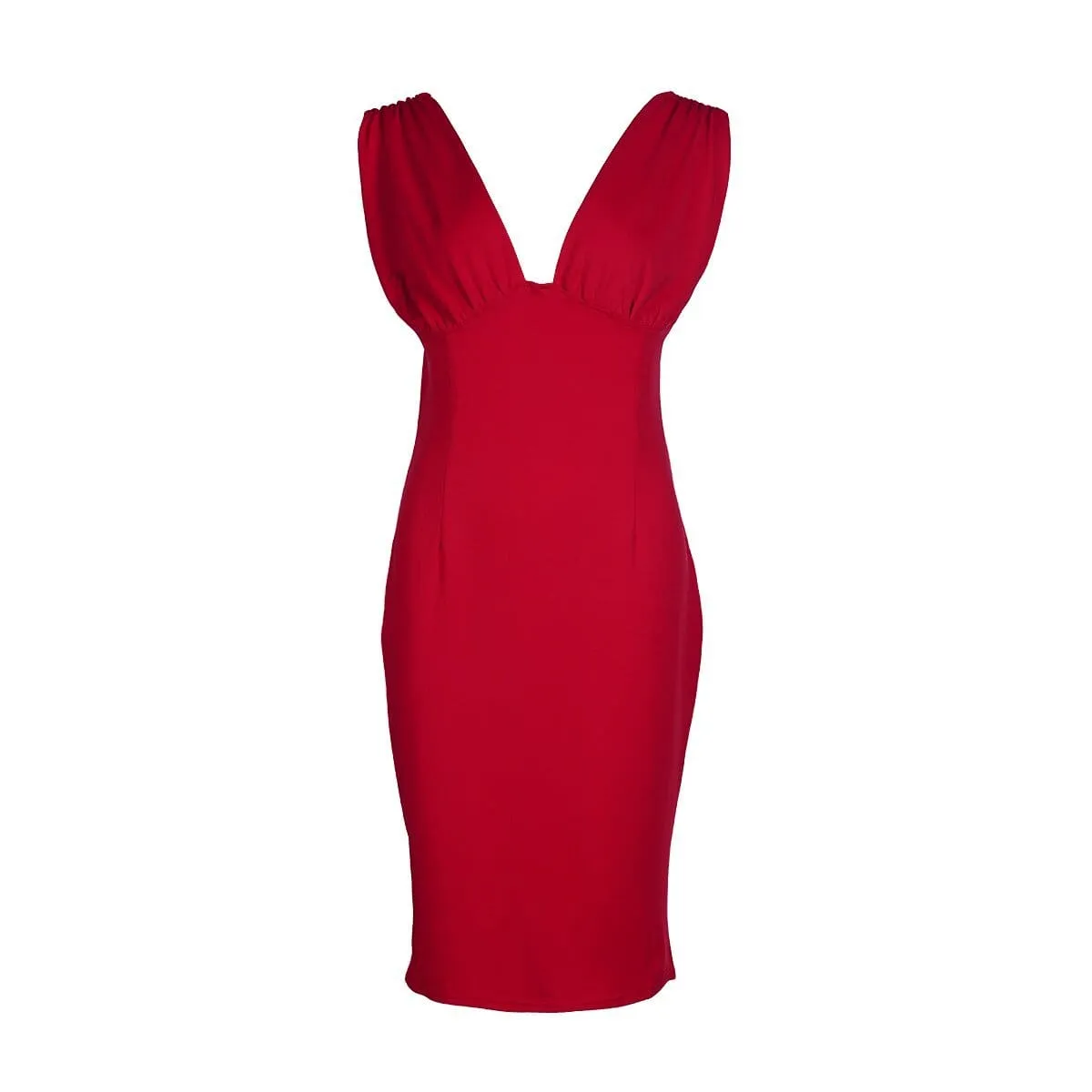 FashionSierra - New Summer Women's Bodycon Mini Dress Ladies Sleeveless V Neck Party Cocktail Club Slim Fit Dress Sundress