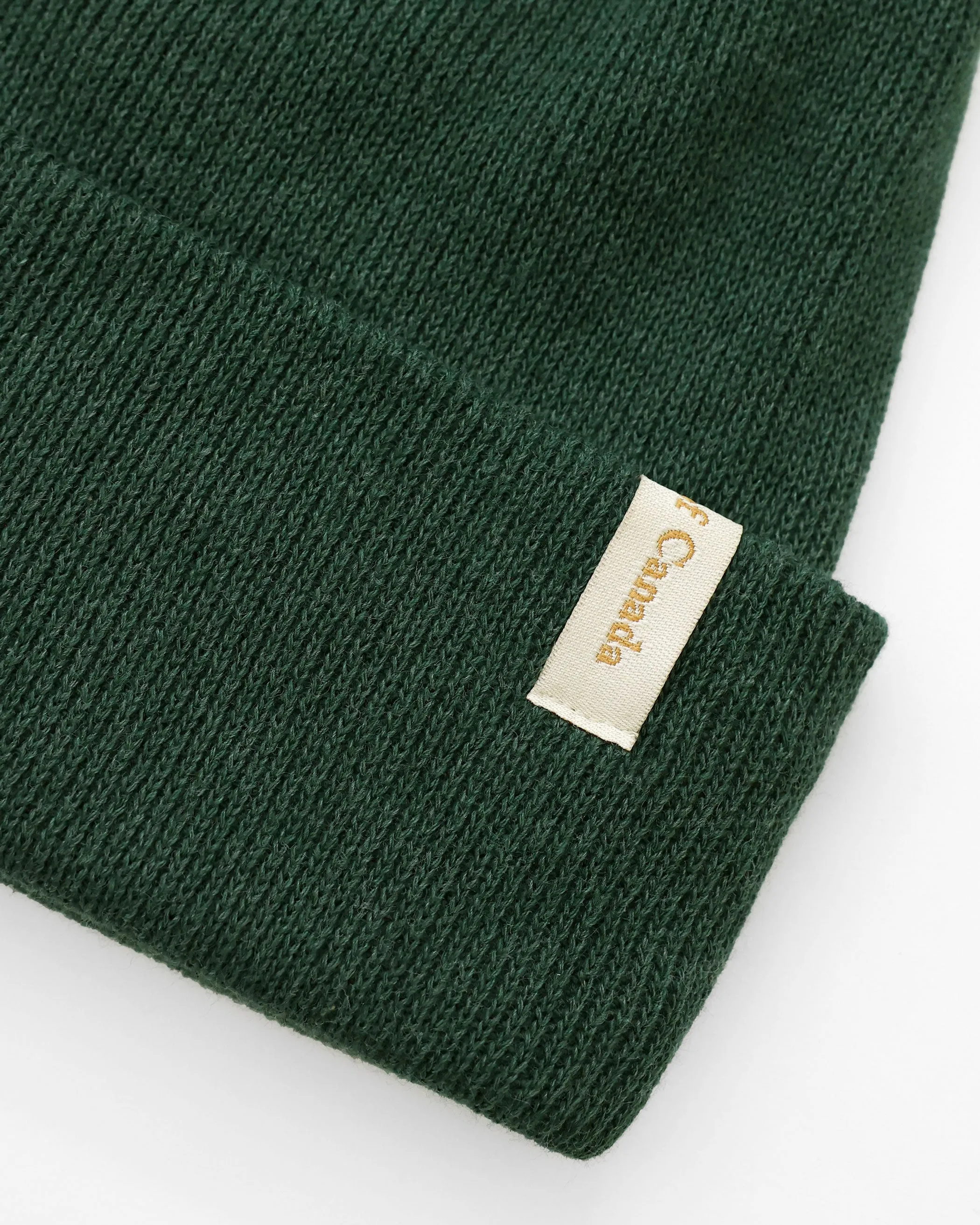 Fine Ribbed Cotton Toque Forest