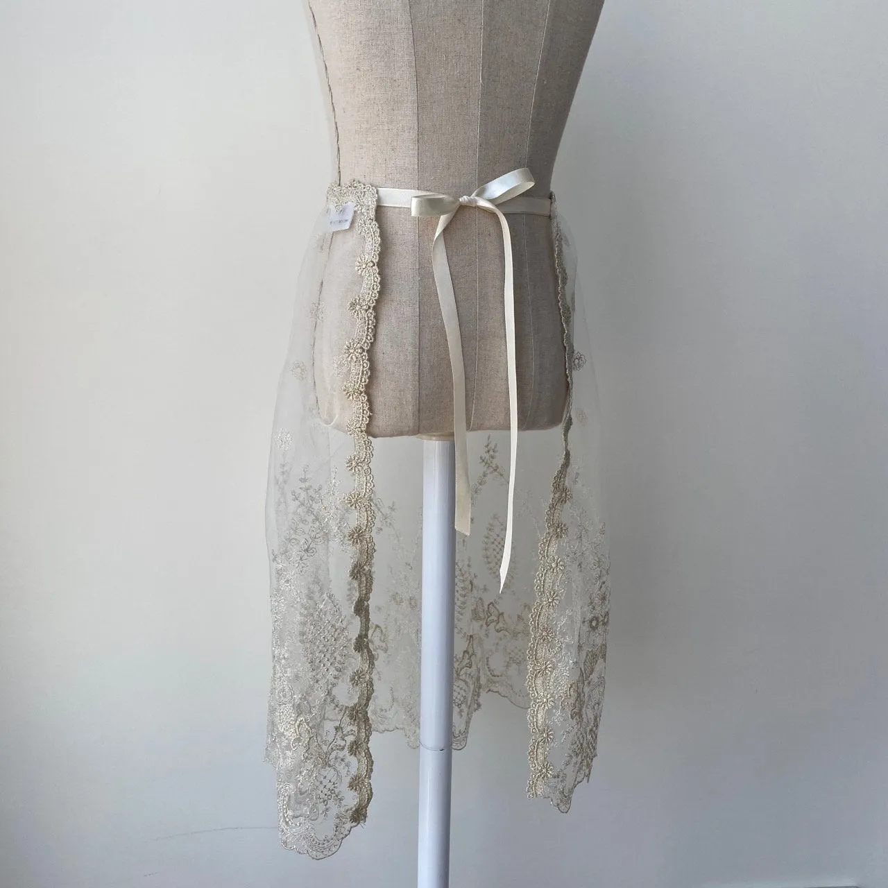 Gold Bling Lace Apron & Cape