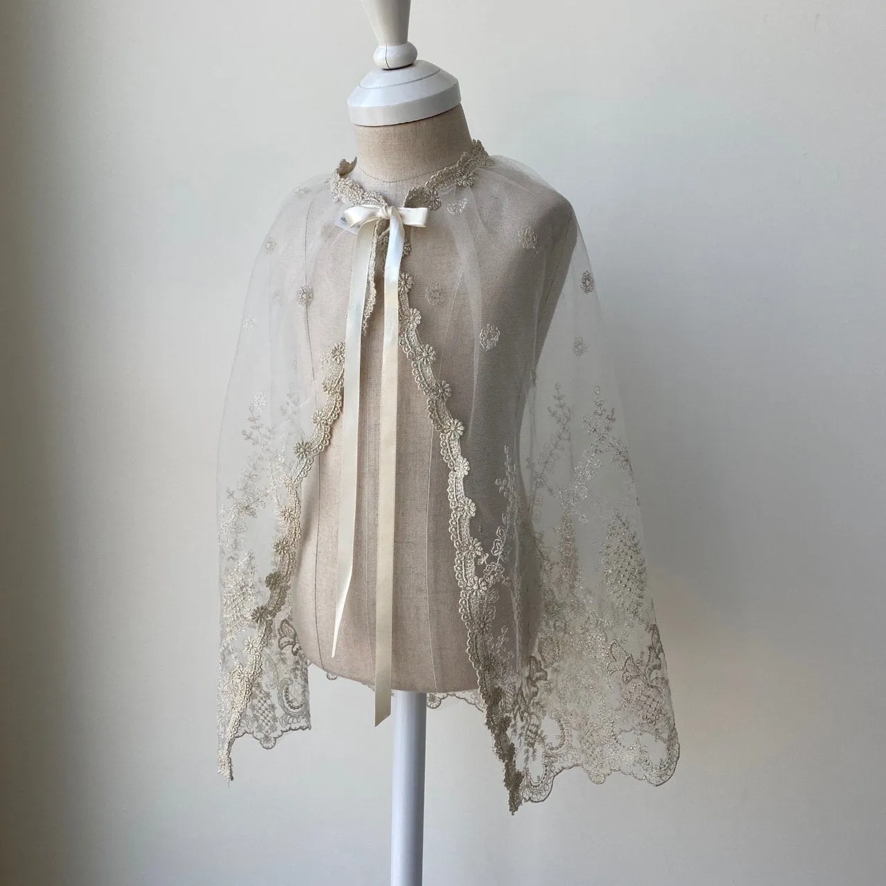 Gold Bling Lace Apron & Cape
