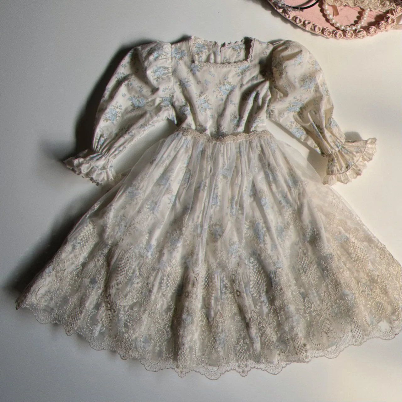 Gold Bling Lace Apron & Cape