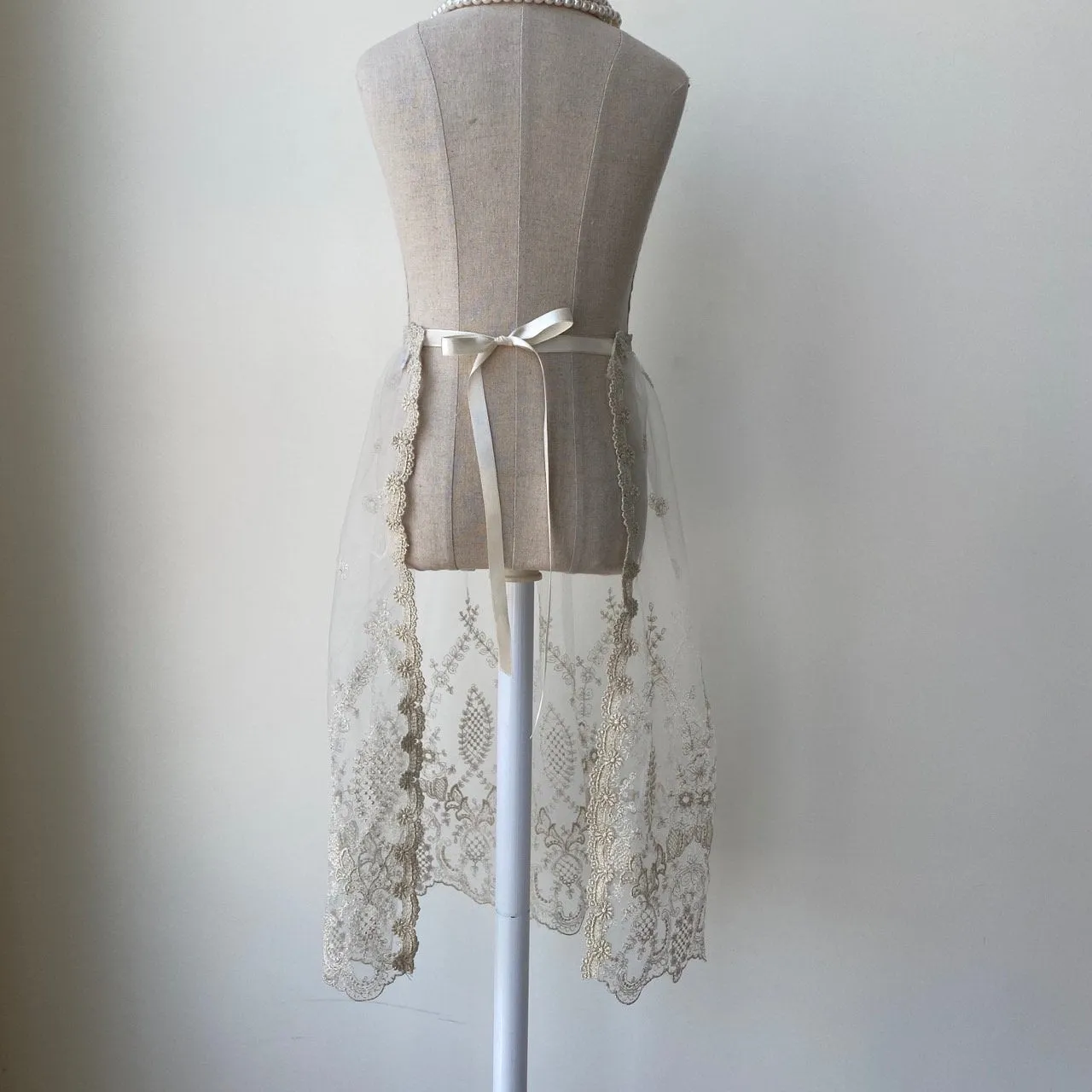 Gold Bling Lace Apron & Cape
