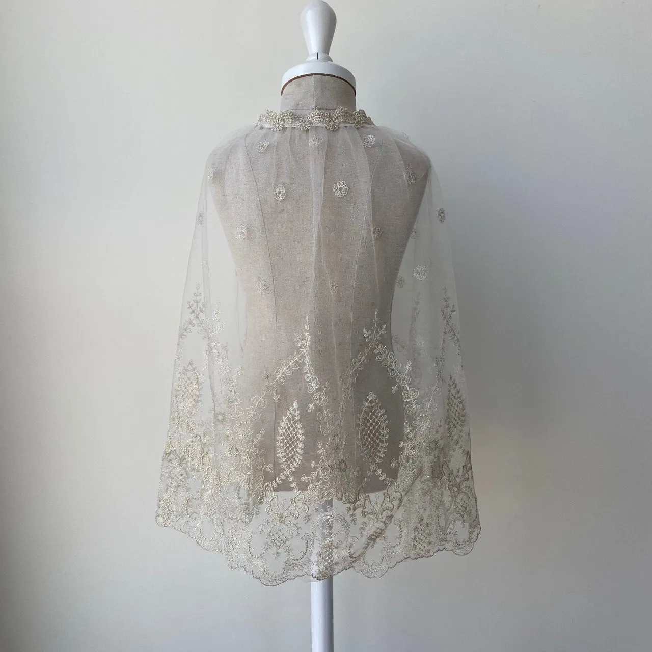 Gold Bling Lace Apron & Cape