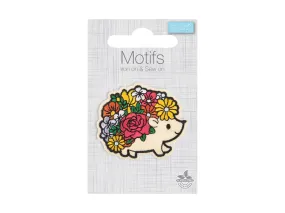 Iron -On & Sew-On Motif Patch - Hedgehog